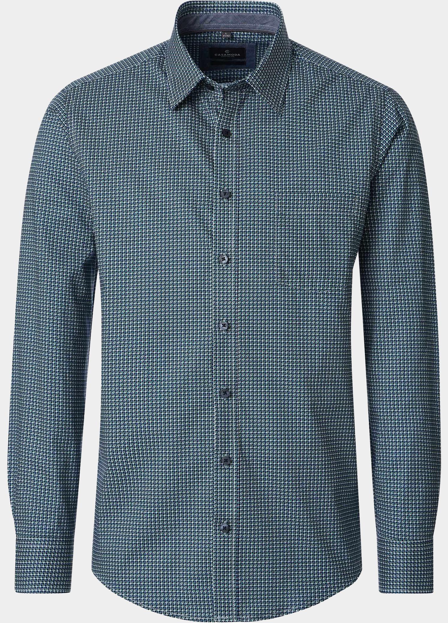 Casamoda Overhemd heren Blauw Kent Casual Fit 126132520/100