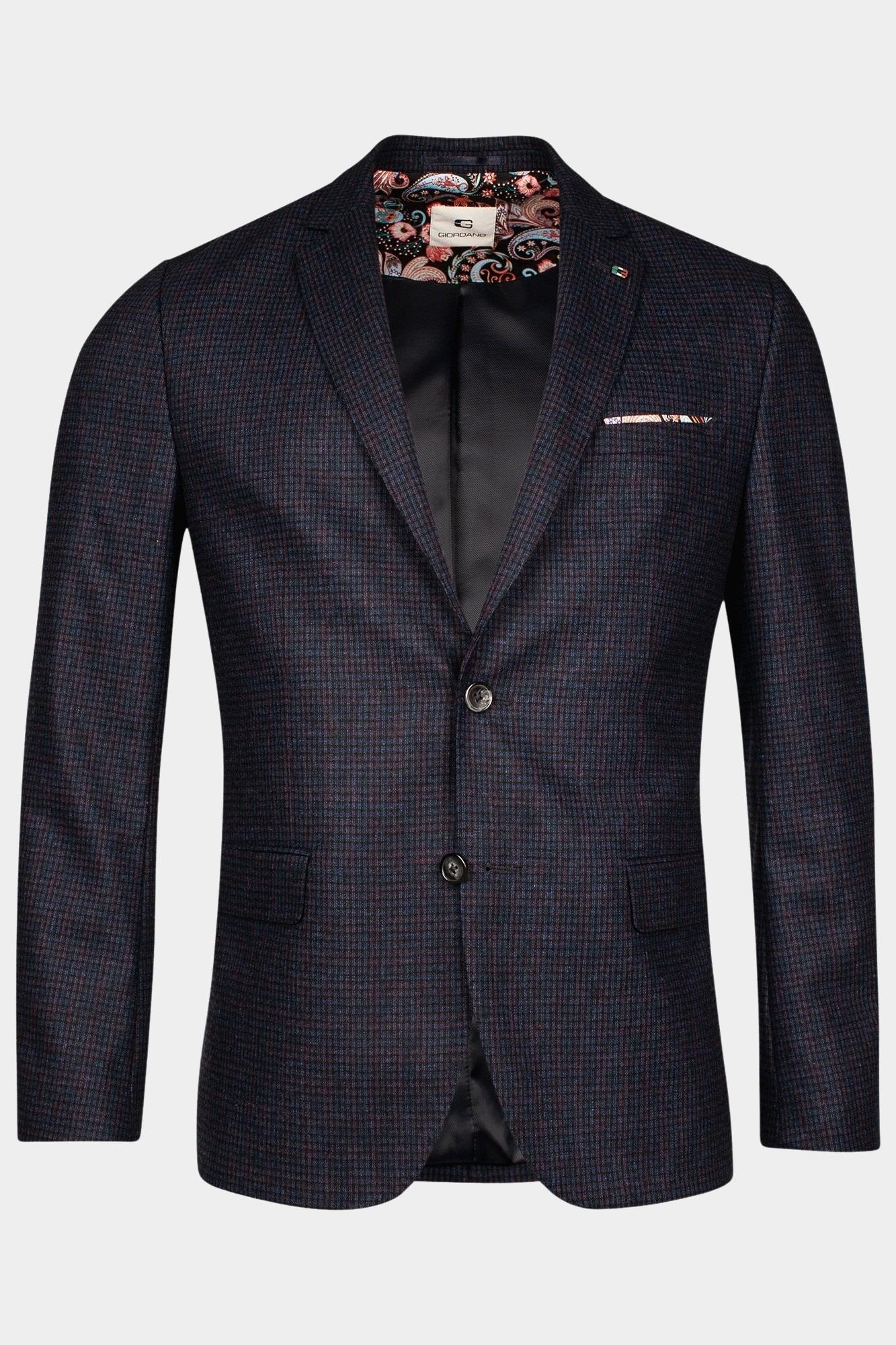 Giordano Blazer Blauw Blazer Robert Check with Wool 422602/60