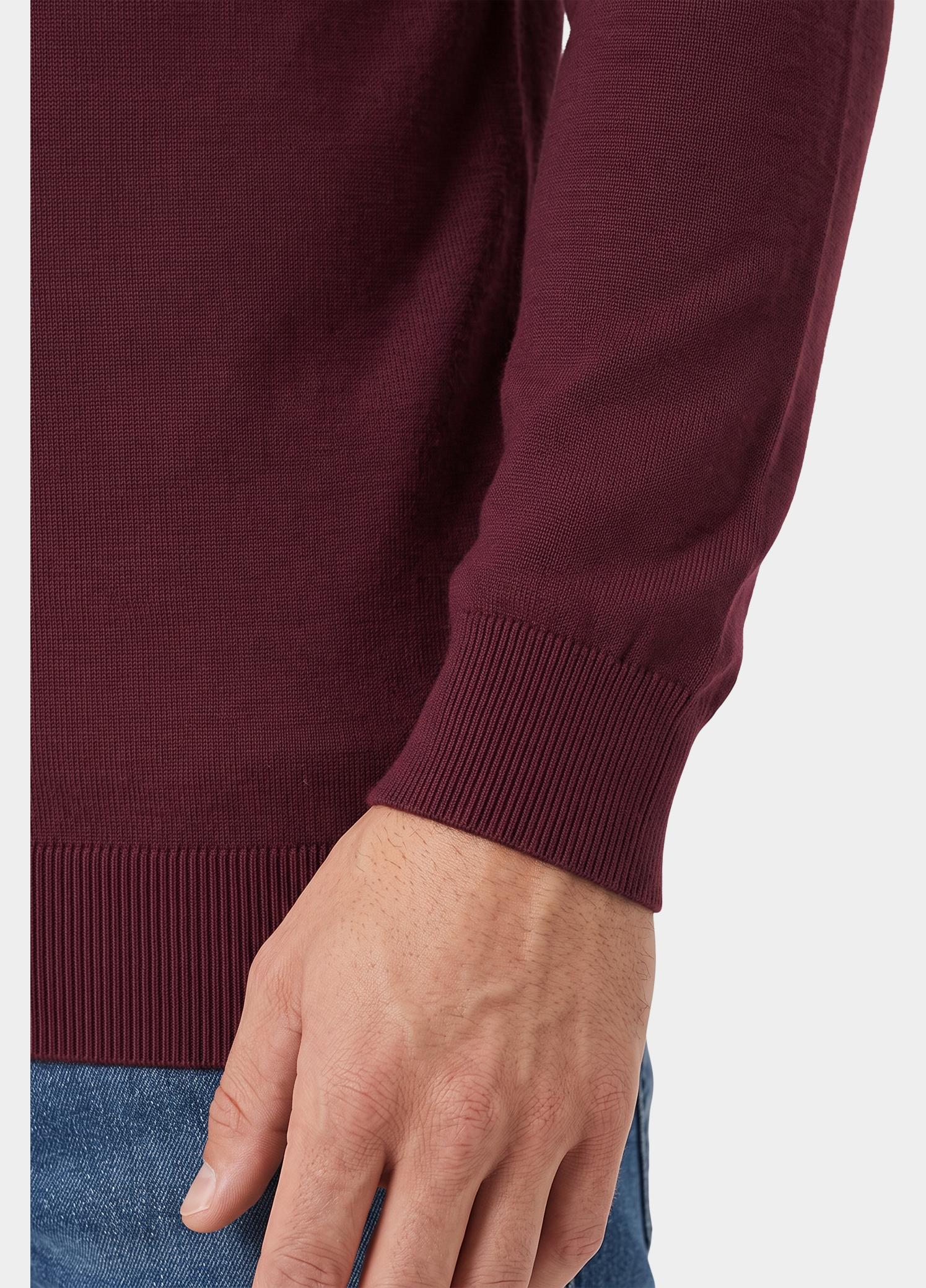 Born With Appetite Half Zip Rood Lux Pull Halfzip Merino BWA00005LU15/6009 port