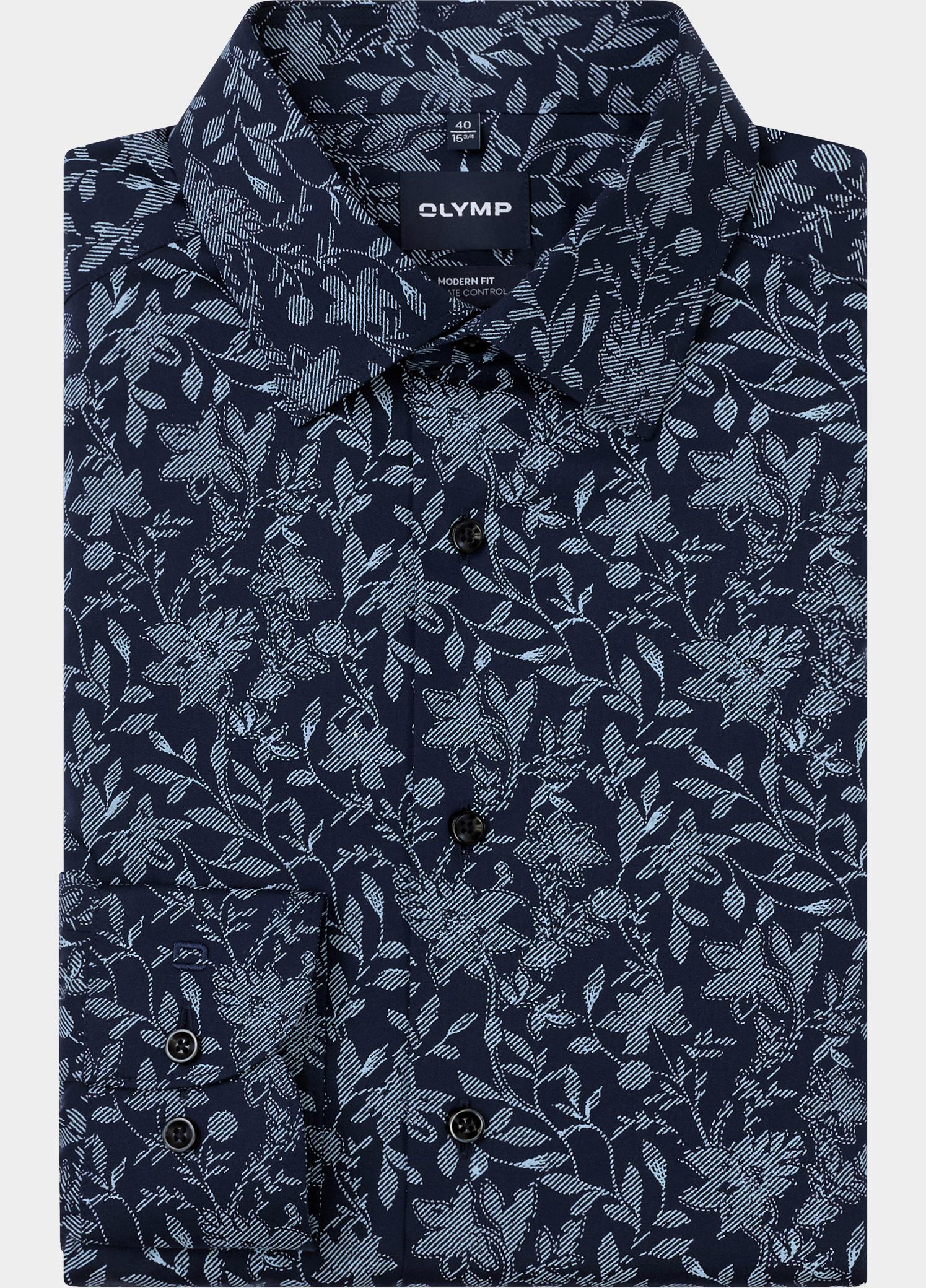 Olymp Zakelijk overhemd heren Blauw Luxor CC mf D.2163 o.T. 139224/18