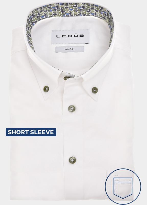 Ledub Business hemd korte mouw Wit LE24313 MFN0 0143301/910-550-000