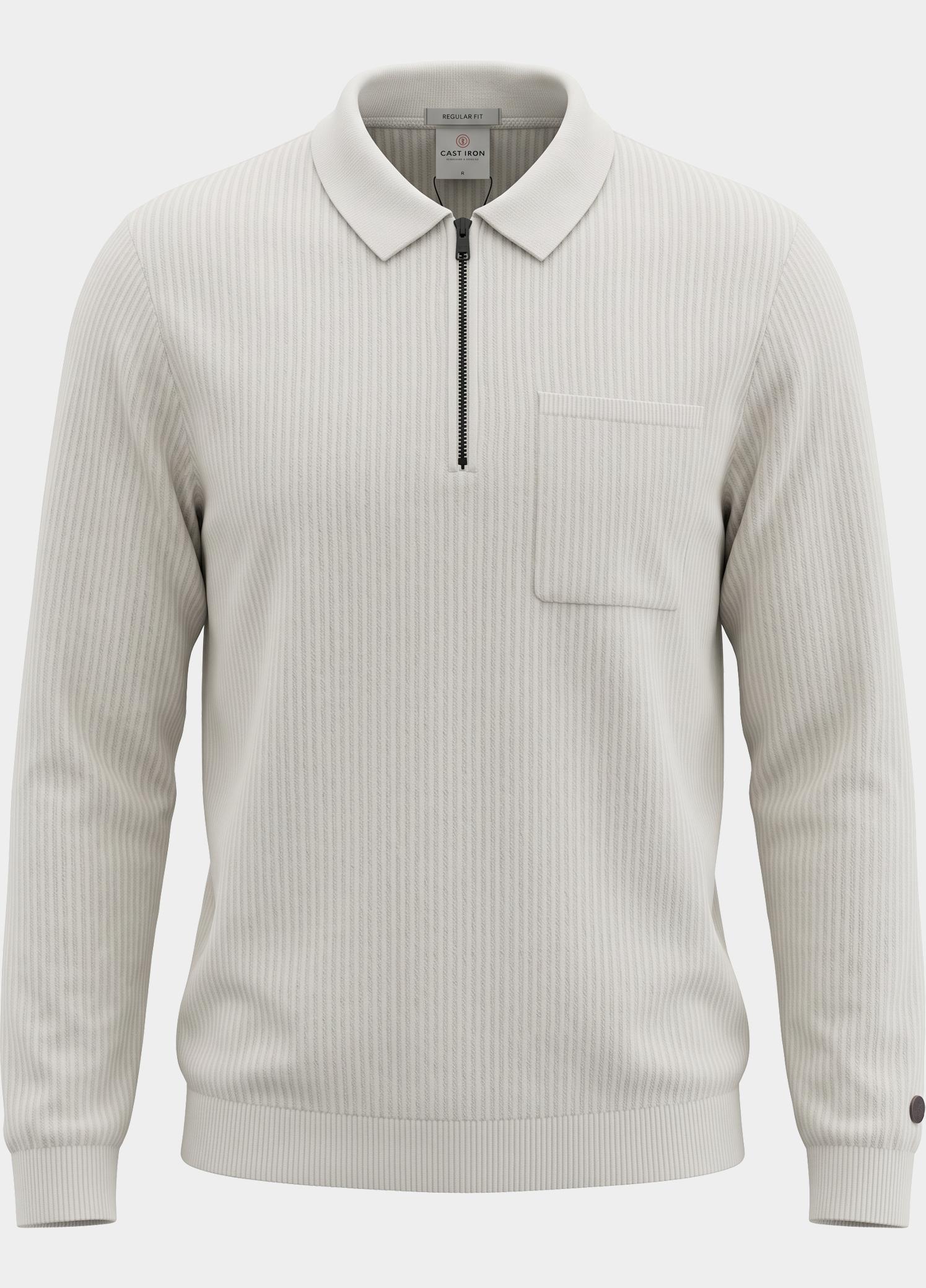 Cast Iron Sweater heren Wit Crewneck regular fit soft ble CKW2609314/7555