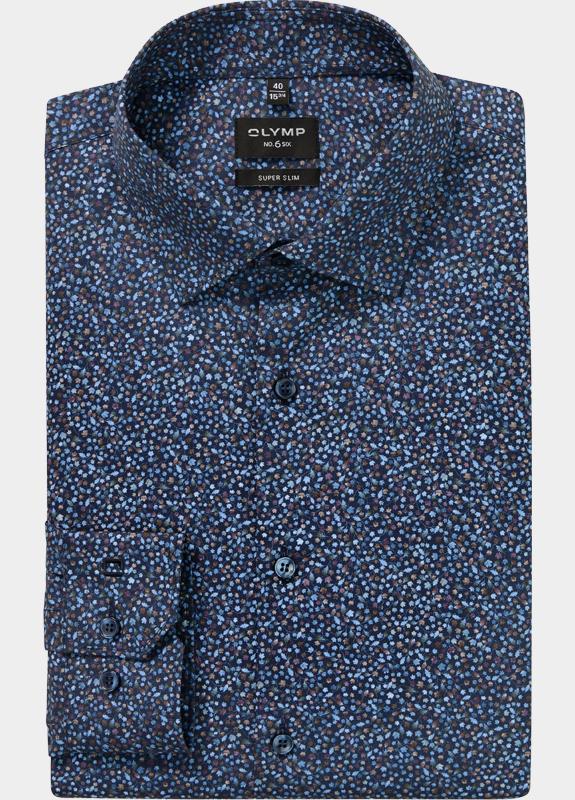 Olymp Zakelijk overhemd heren Blauw No. Six 250384/18