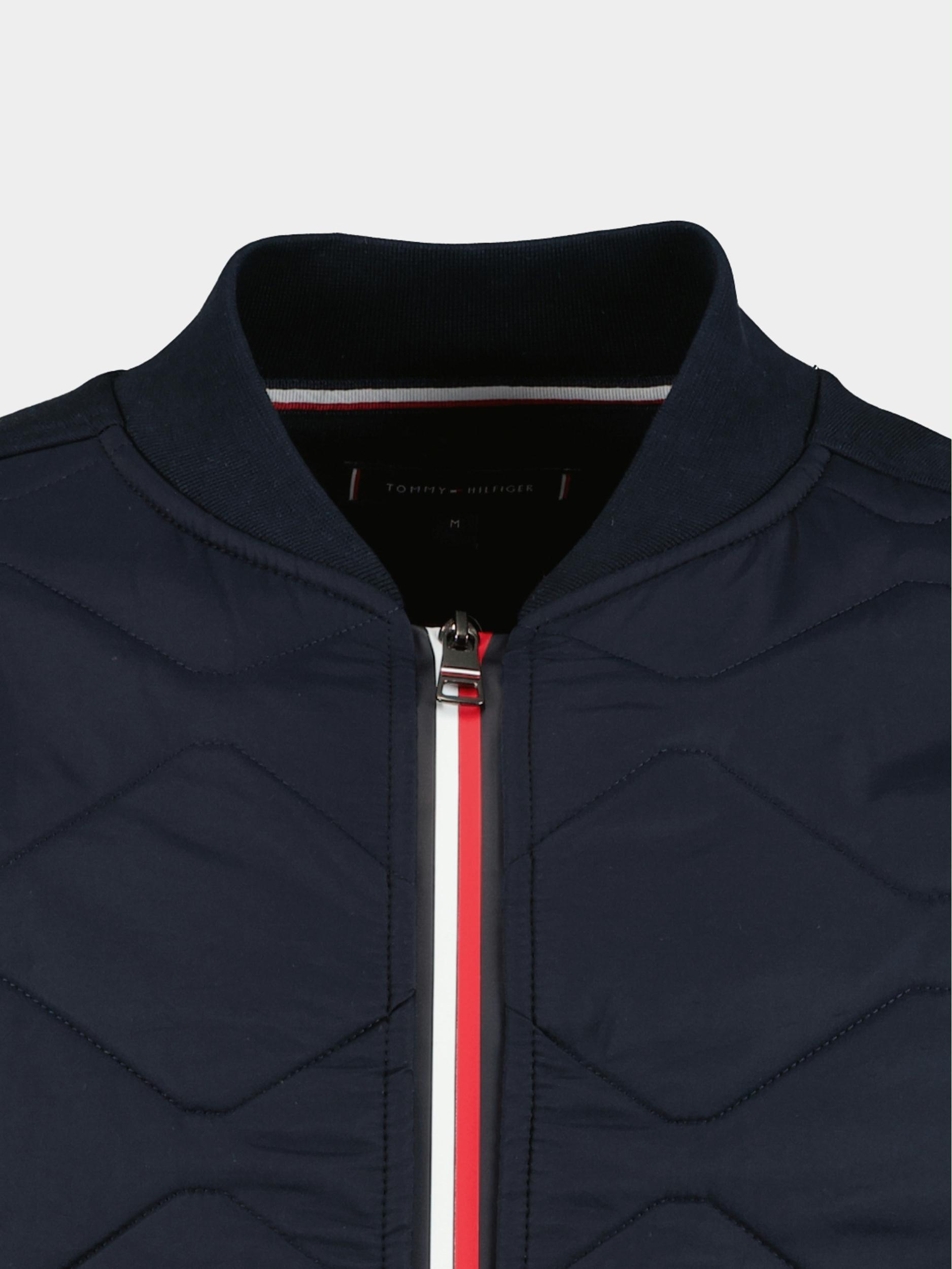 Tommy Hilfiger Zomerjack Blauw Mix media bomber MW0MW30010/DW5