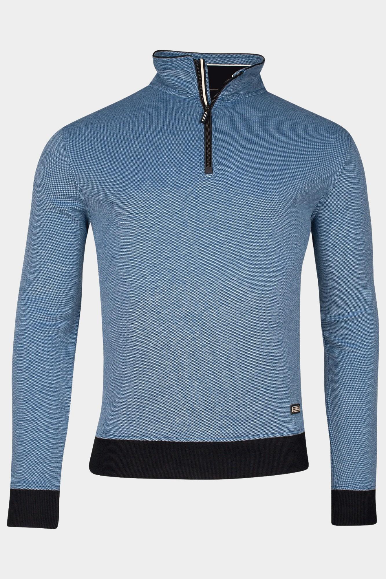 Baileys Half Zip Blauw Sweatshirt 1/2 zip -Sleeve po 513198/68