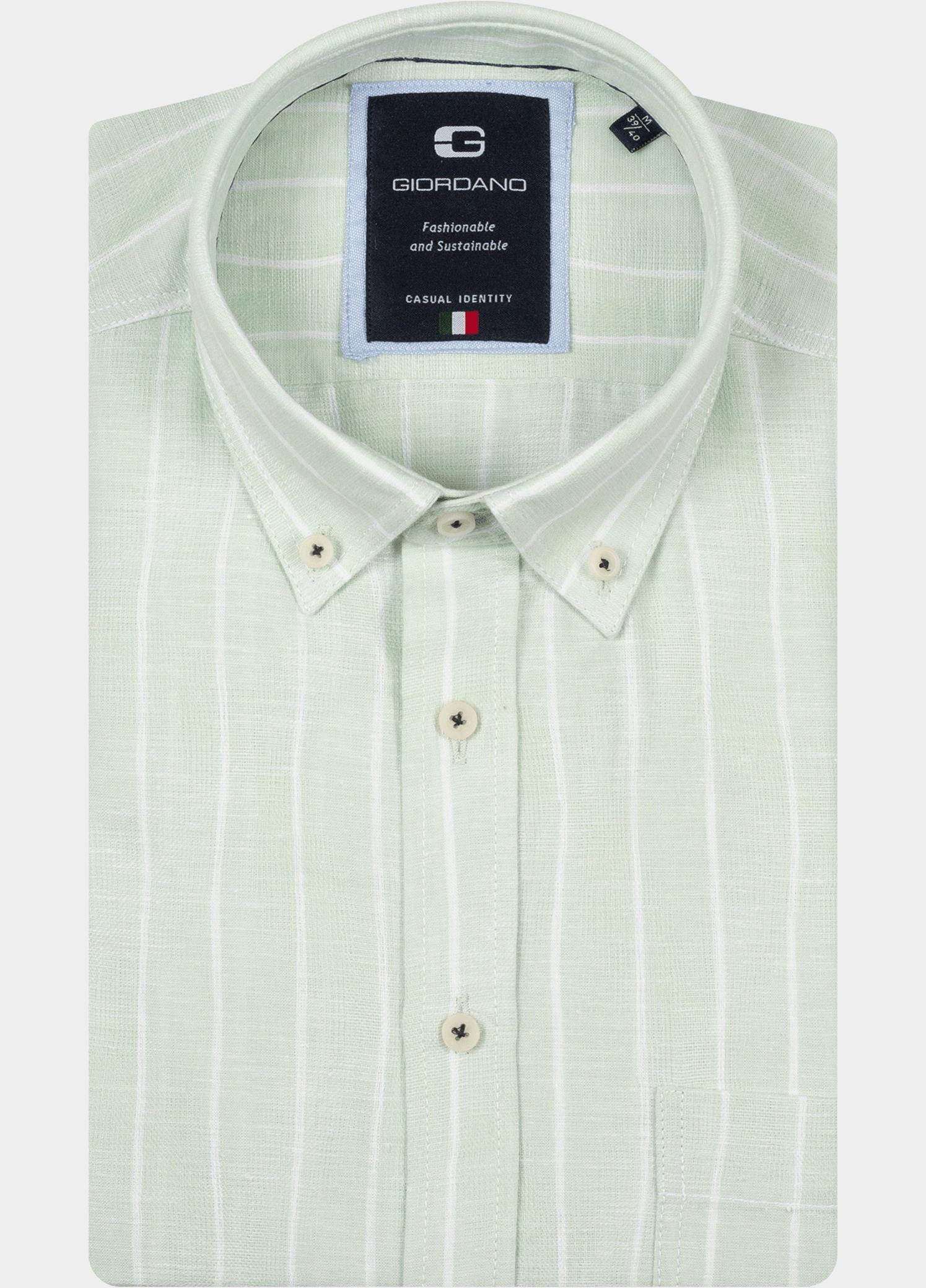 Giordano Overhemd heren Groen Brando Long Sleeve Button Dow 617103/71