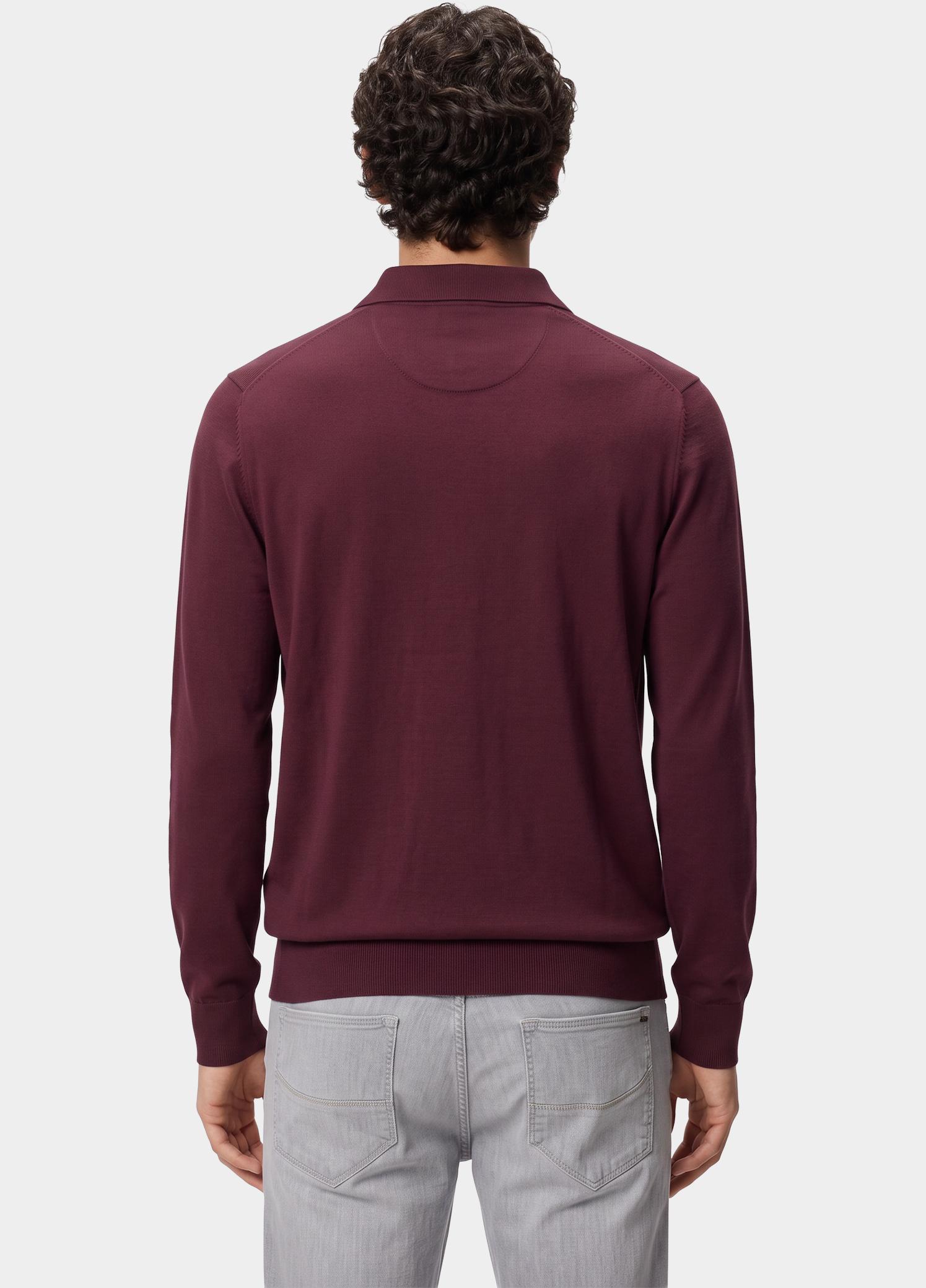 Born With Appetite Polo lange mouwen heren Rood Anton Polo Ls Merino BWA00005AN14/6009