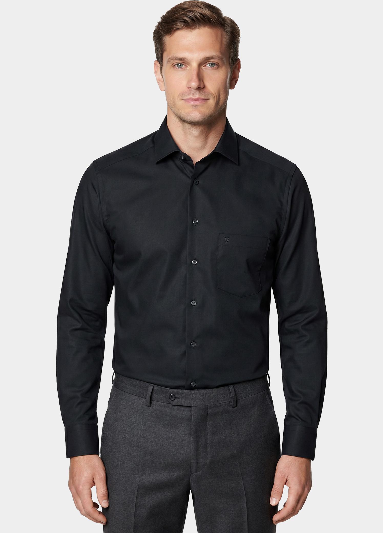 Marvelis Business hemd lange mouw Zwart  470064/68