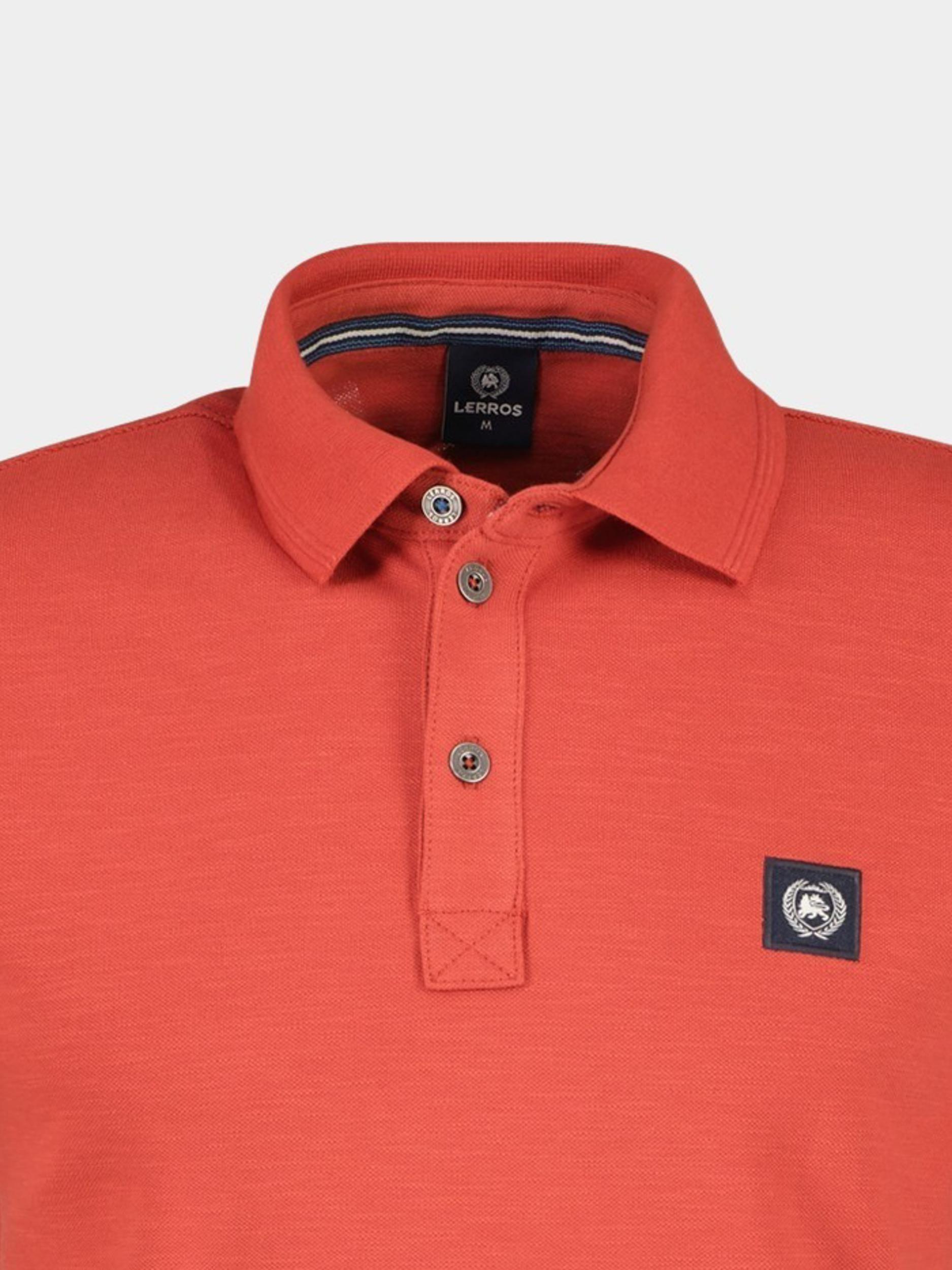 Lerros Polo korte mouw Oranje POLO 1/2 ARM 2433207/327 DEEP CORAL RED