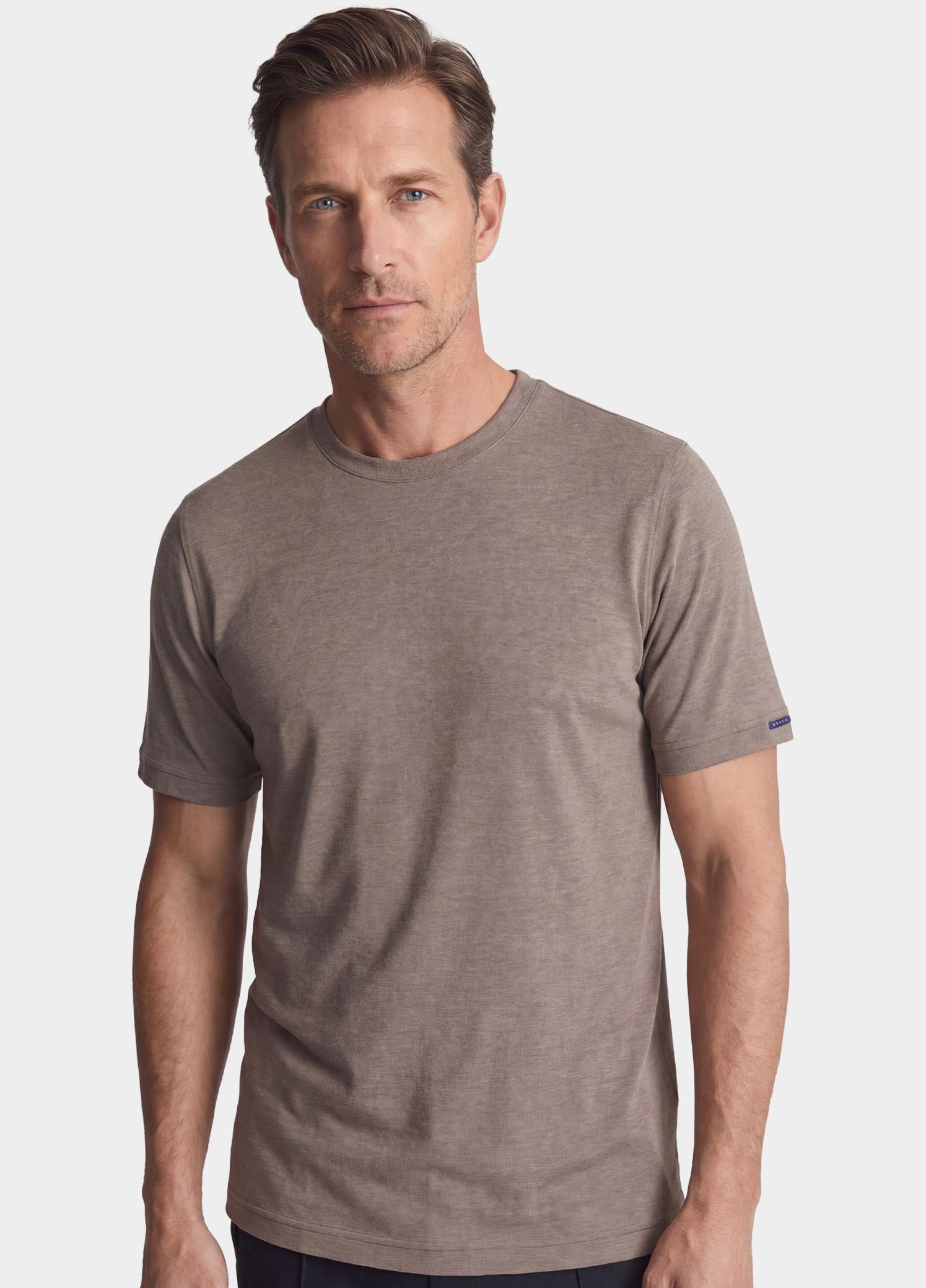 Baileys T-shirt heren Bruin T-Shirt crew neck   2-tone 615077/80