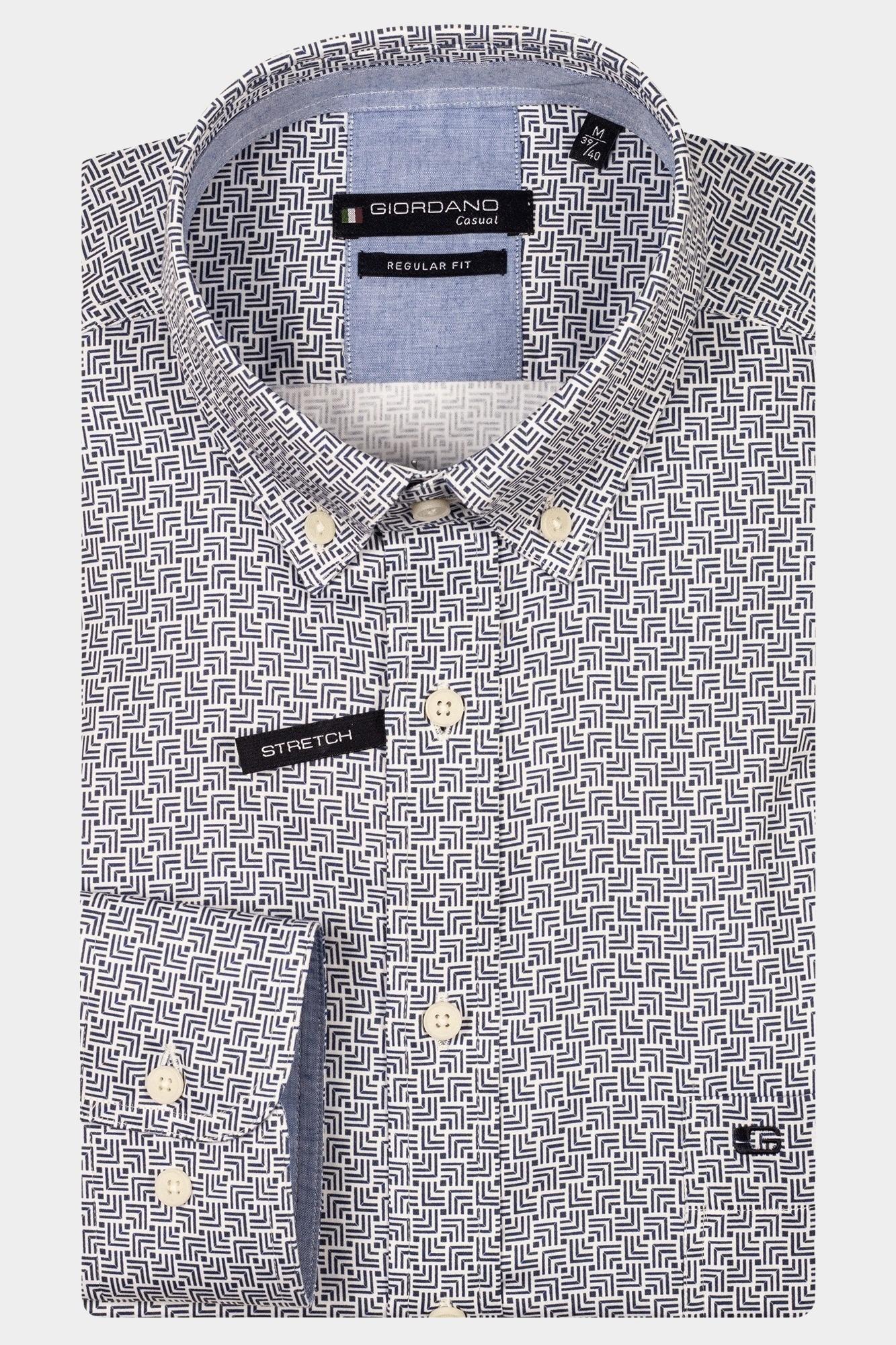 Giordano Casual hemd lange mouw Blauw Ivy long sleeve button down s 517047/60