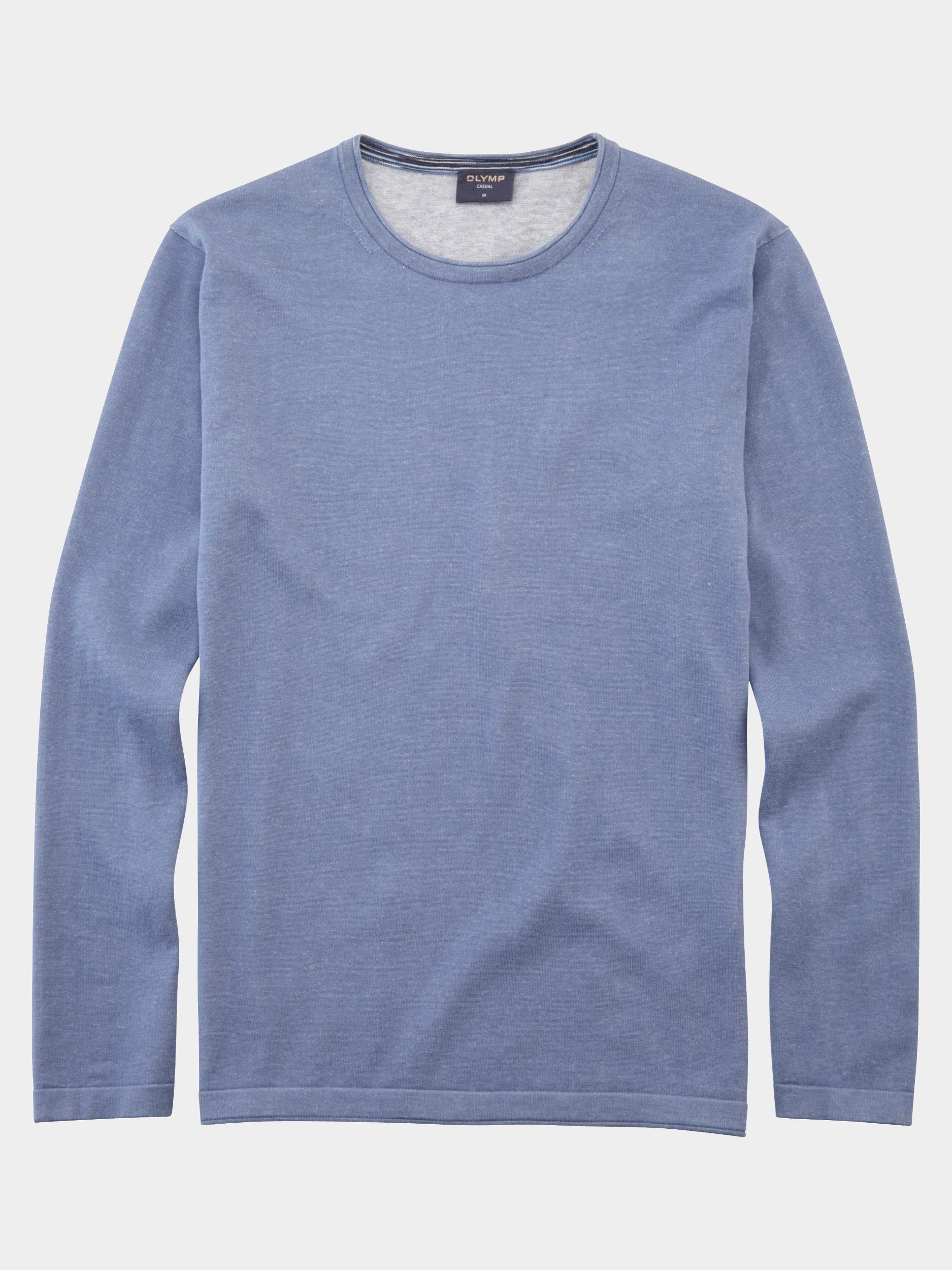 Olymp Pullover Blauw Rundhals Strick 535585/13