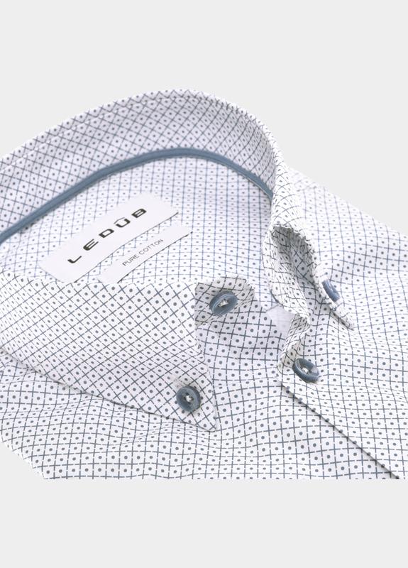 Ledub Business hemd korte mouw Blauw  0702041/150-150-000