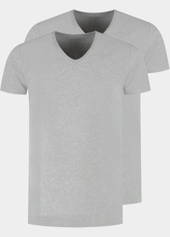 Dstrezzed T-shirt Grijs Eastwood 2 Pack V-Neck Tee Ba 707010/893