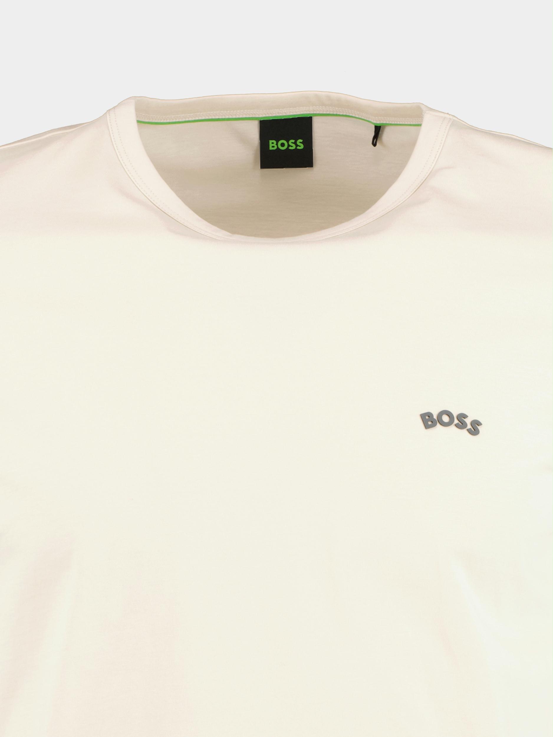 BOSS Green T-shirt korte mouw Wit Tee Curved 10241647 01 50469062/132