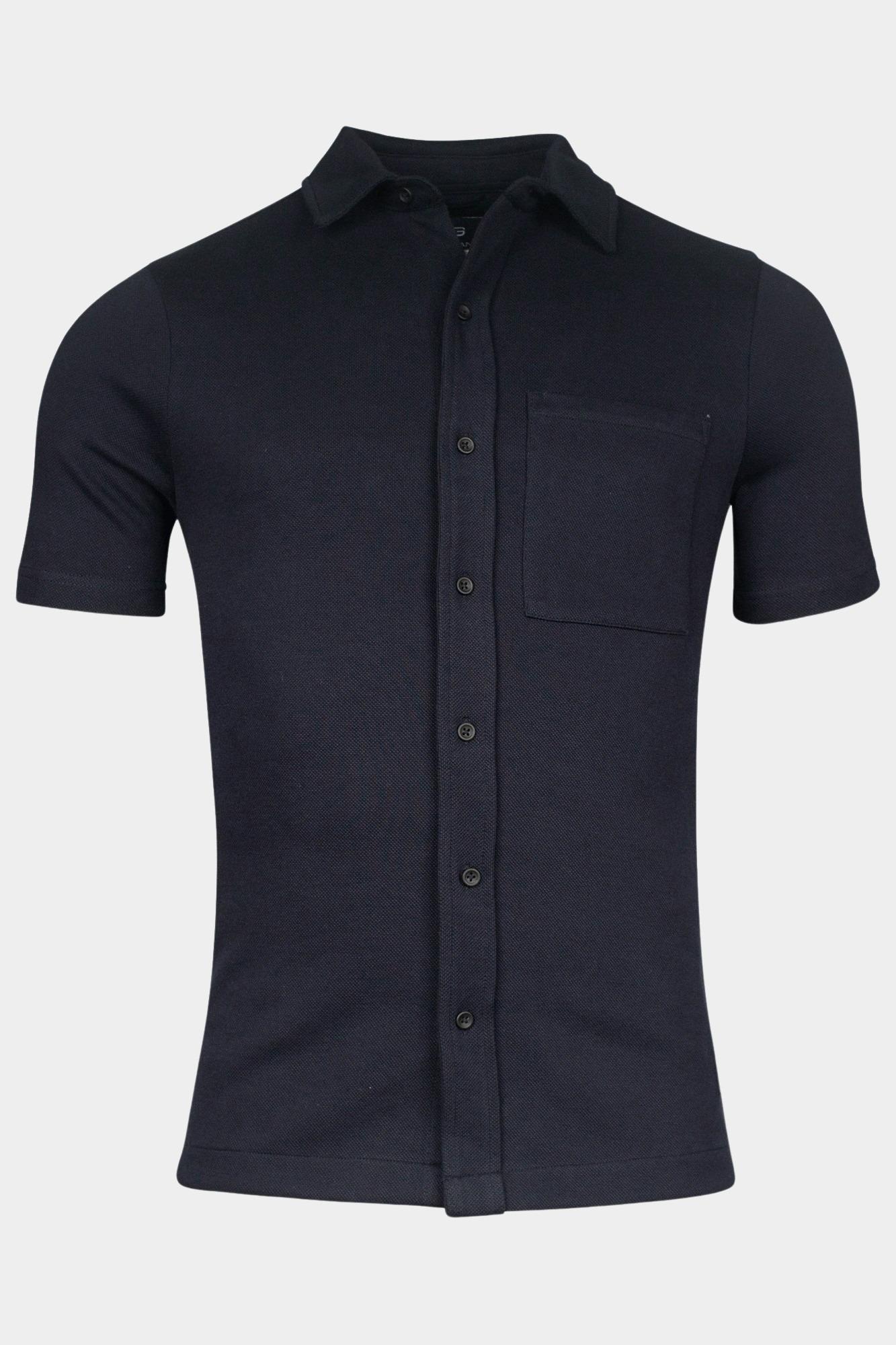 Giordano Casual hemd korte mouw Blauw Puglia short sleeve shirt Dou 516070/60