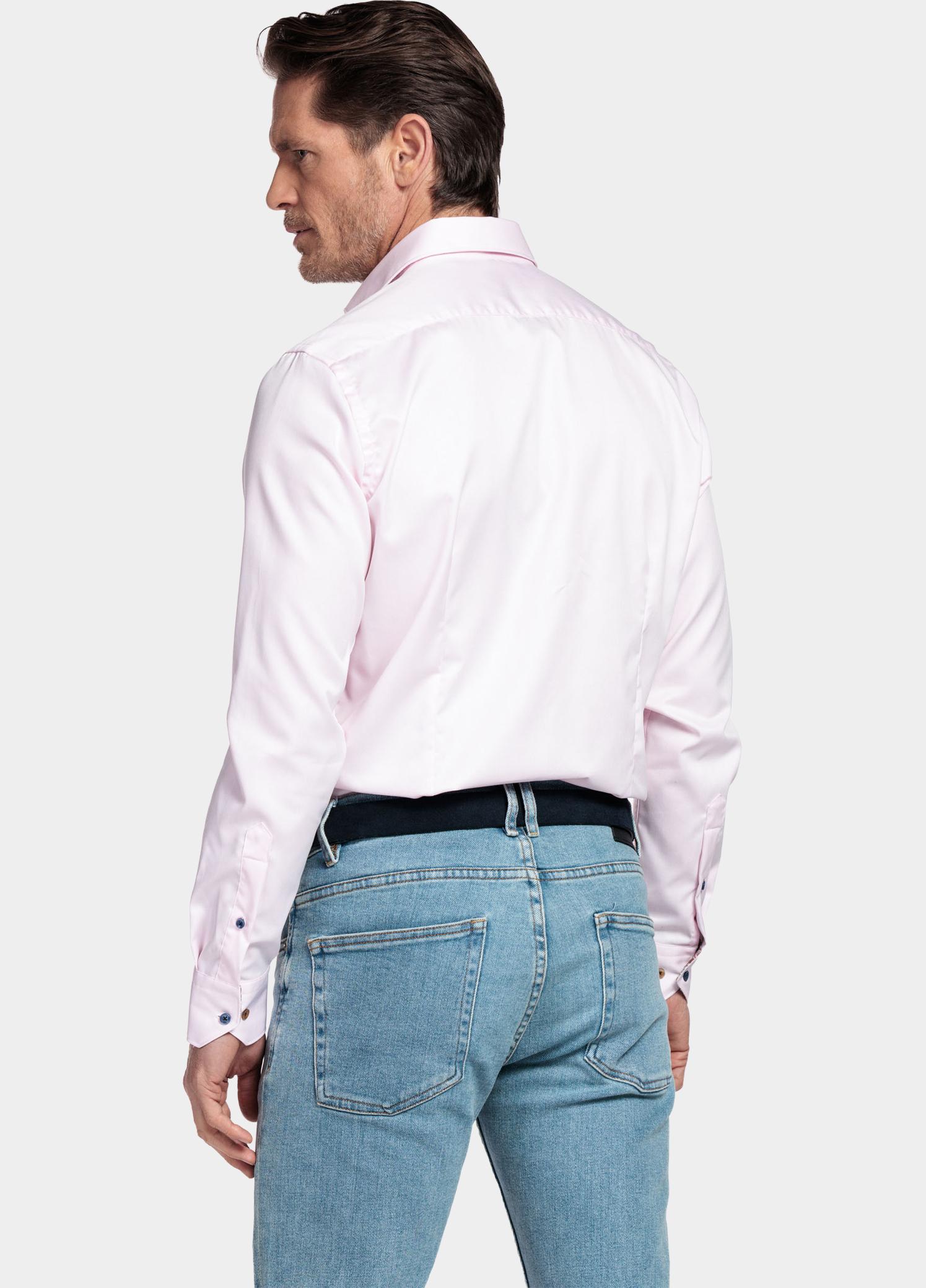 Giordano Overhemd heren Roze Locarno Row Long Sleeve Semi 617815/51