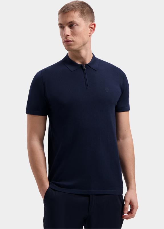 Dstrezzed Polo heren Blauw DS_Dorian Zip Polo 420062/649
