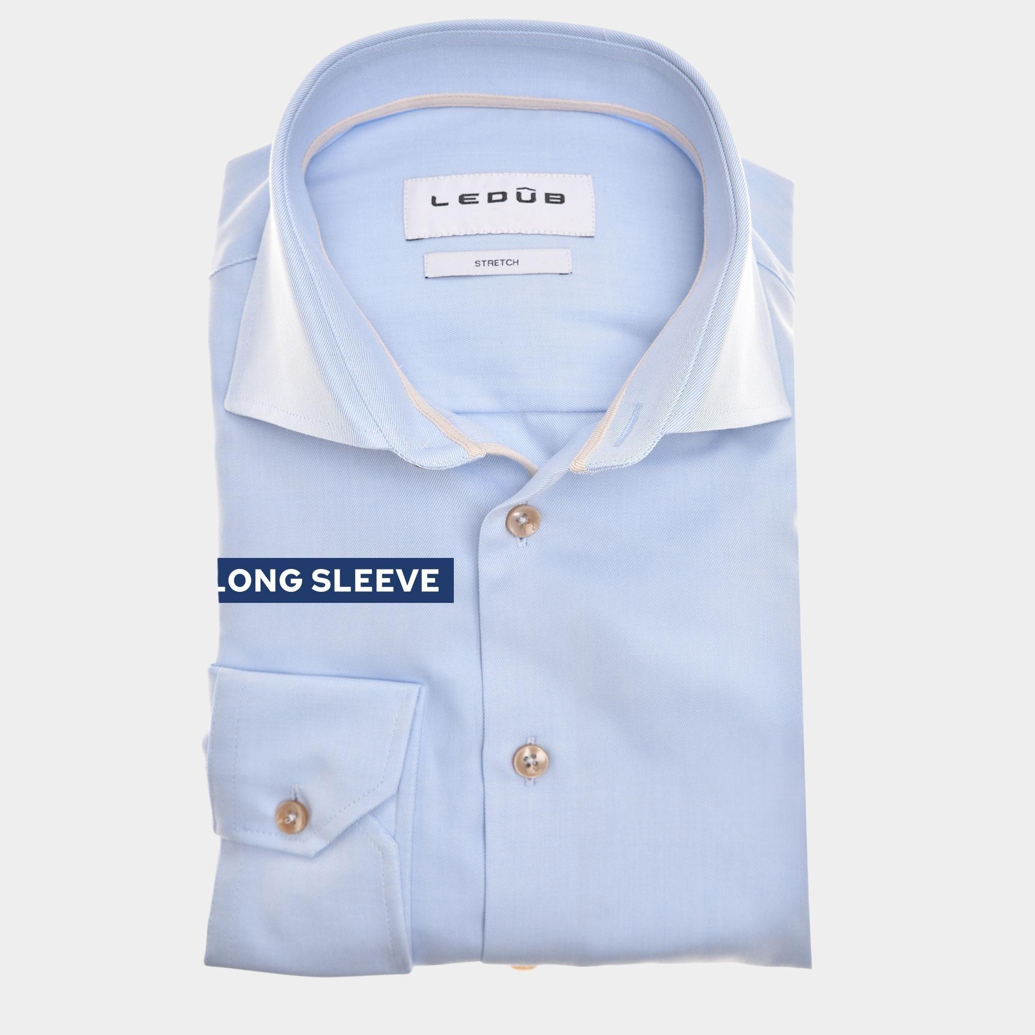 Ledub Overhemd extra lange mouw Blauw  0142833/120-620-000