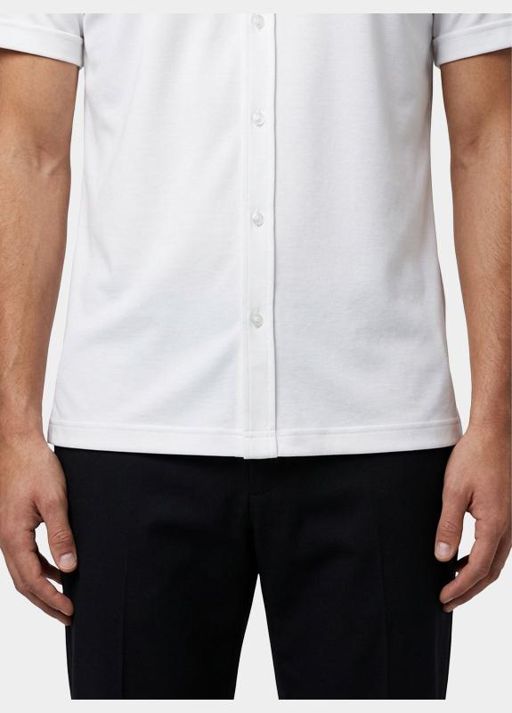 Bos overhemd korte mouw heren Wit  3507/Off White