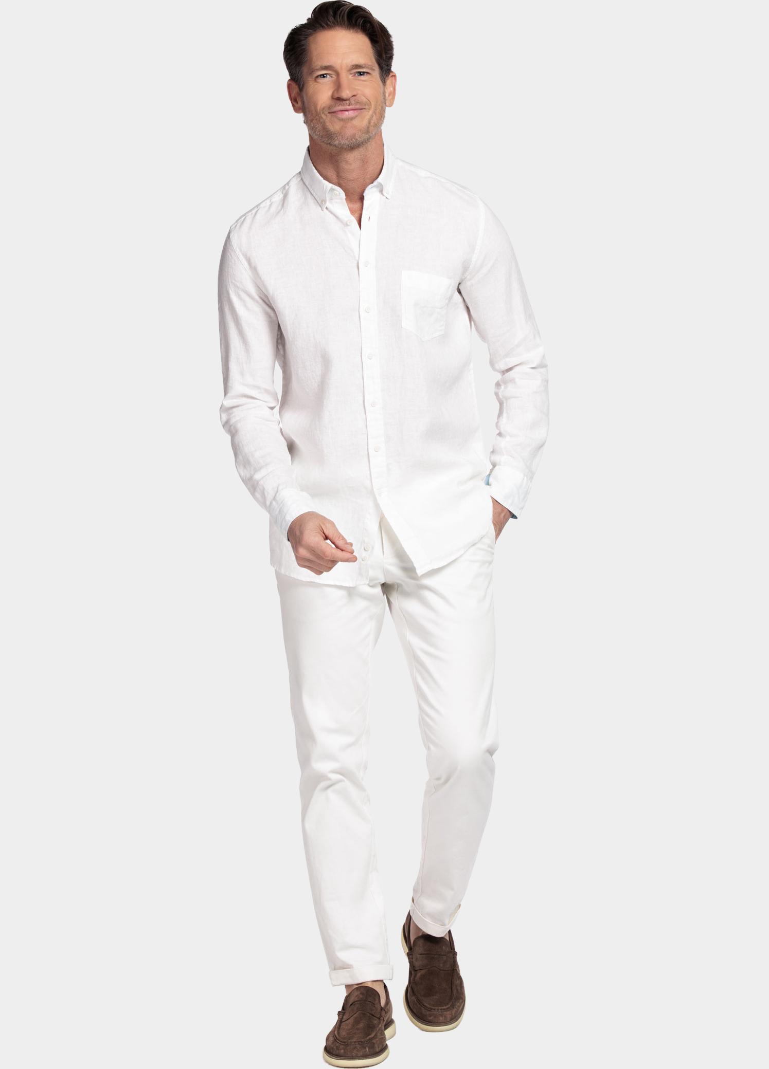 Giordano Overhemd heren Wit Ivy Long Sleeve Button Down S 617009/10