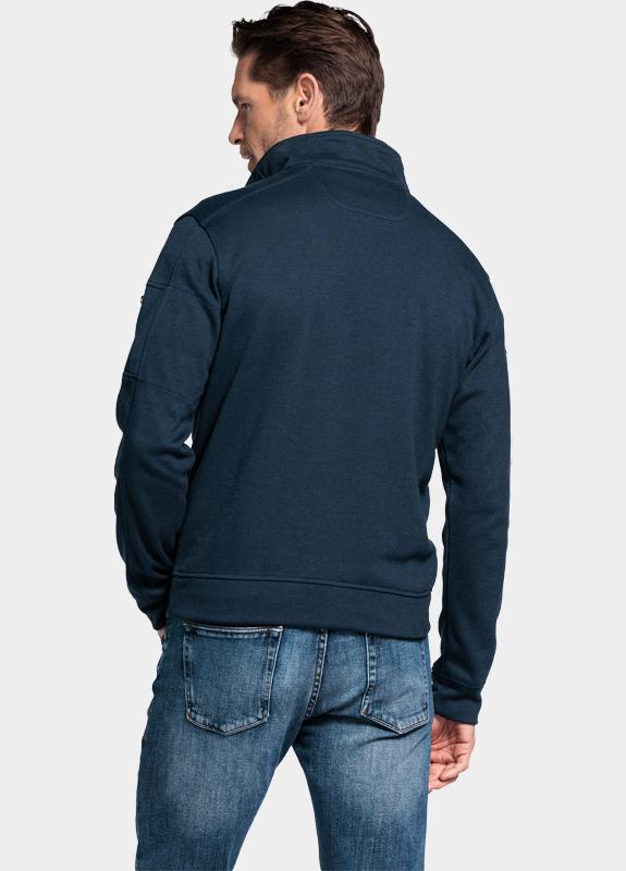 Baileys sweat halfzip Blauw Sweatshirt 1/2 Zip  yarn dyed 523135/60