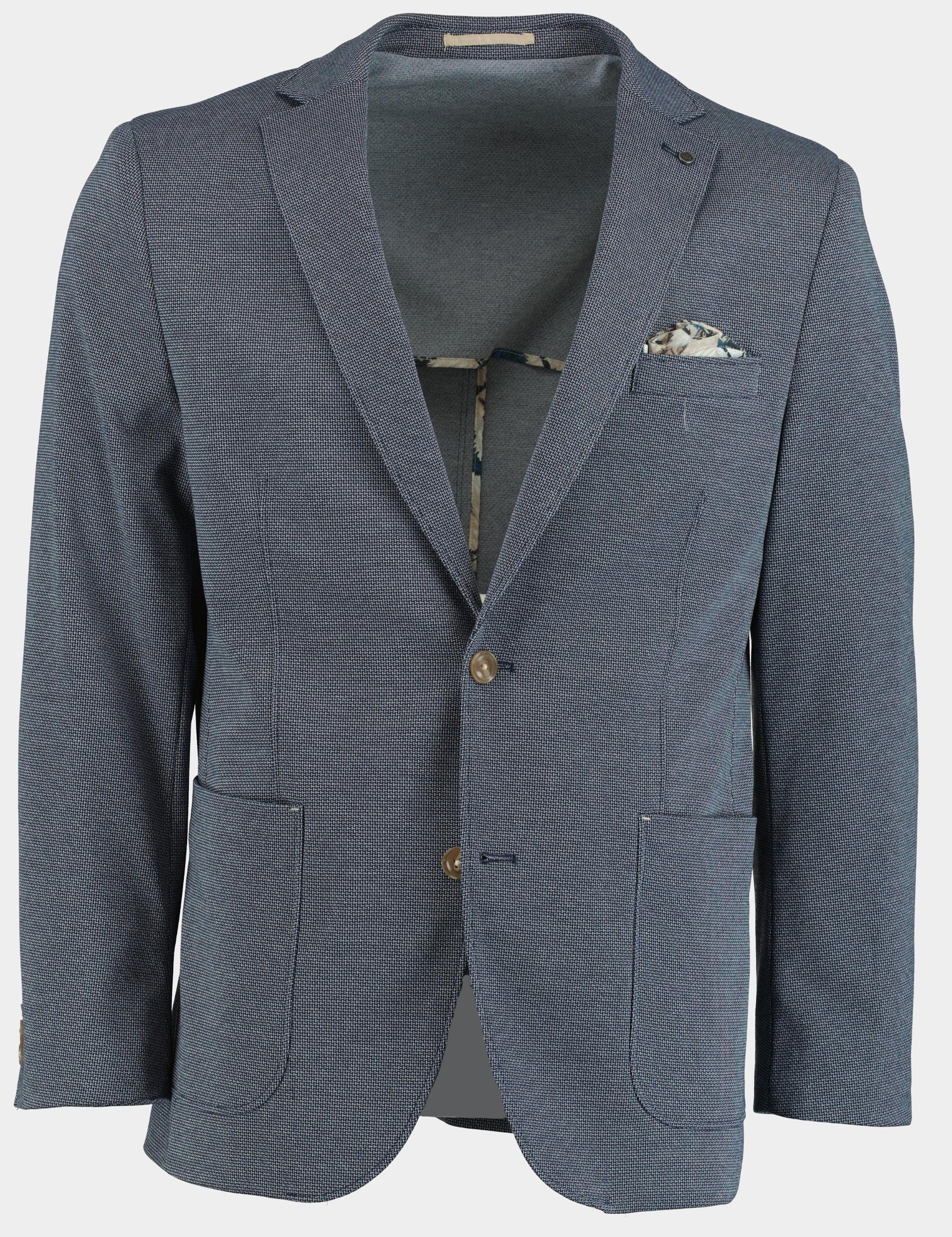 Bos Colbert Blauw Luka Jersey Jacket 251037LU62BO/290 navy