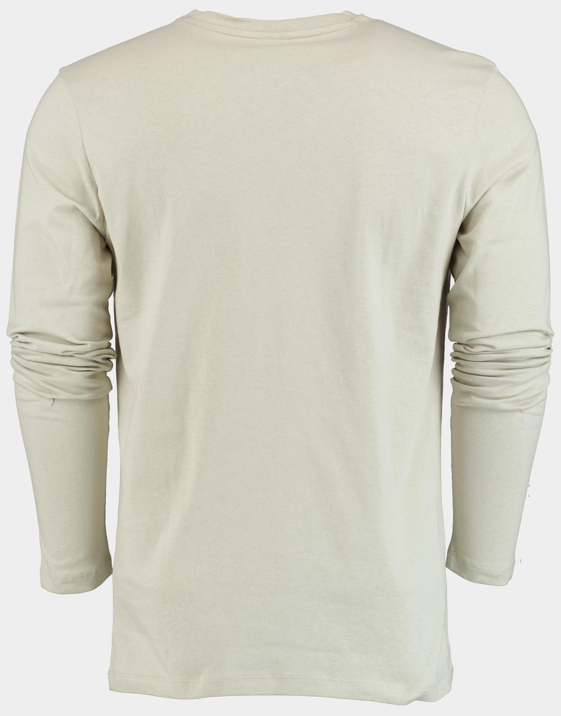 BOSS Orange T-shirt lange mouw Beige Tacks 10242631 02 50512111/271