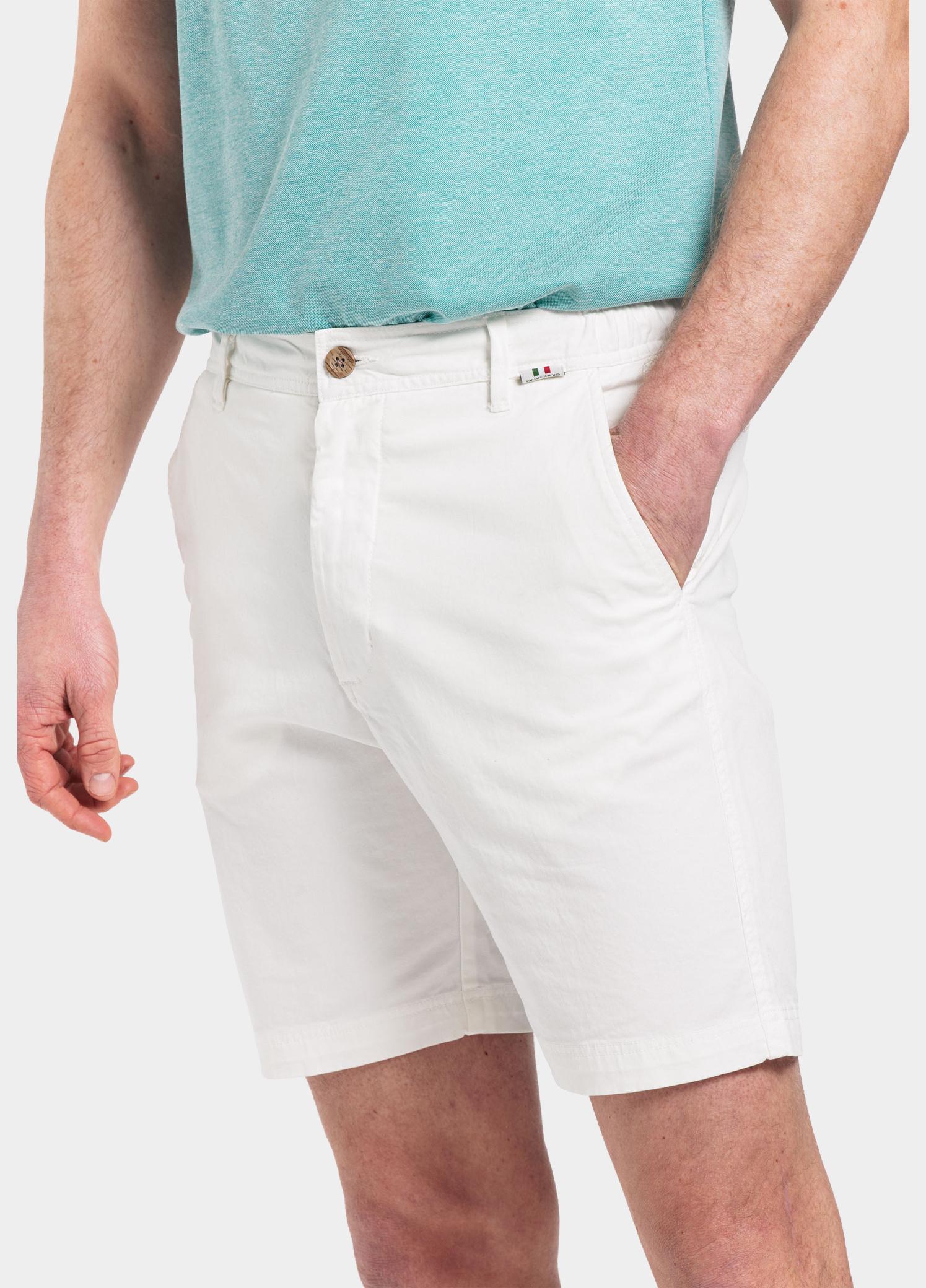Giordano Korte Broek heren Wit Porter Short (elastic in wais 411117/10