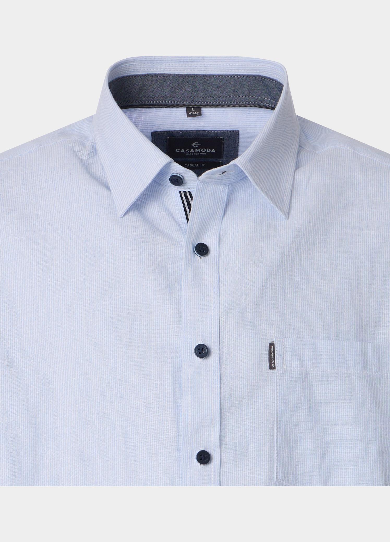 Casamoda Casual hemd korte mouw Blauw Kent Casual Fit 1/2Arm_ 126131281/101
