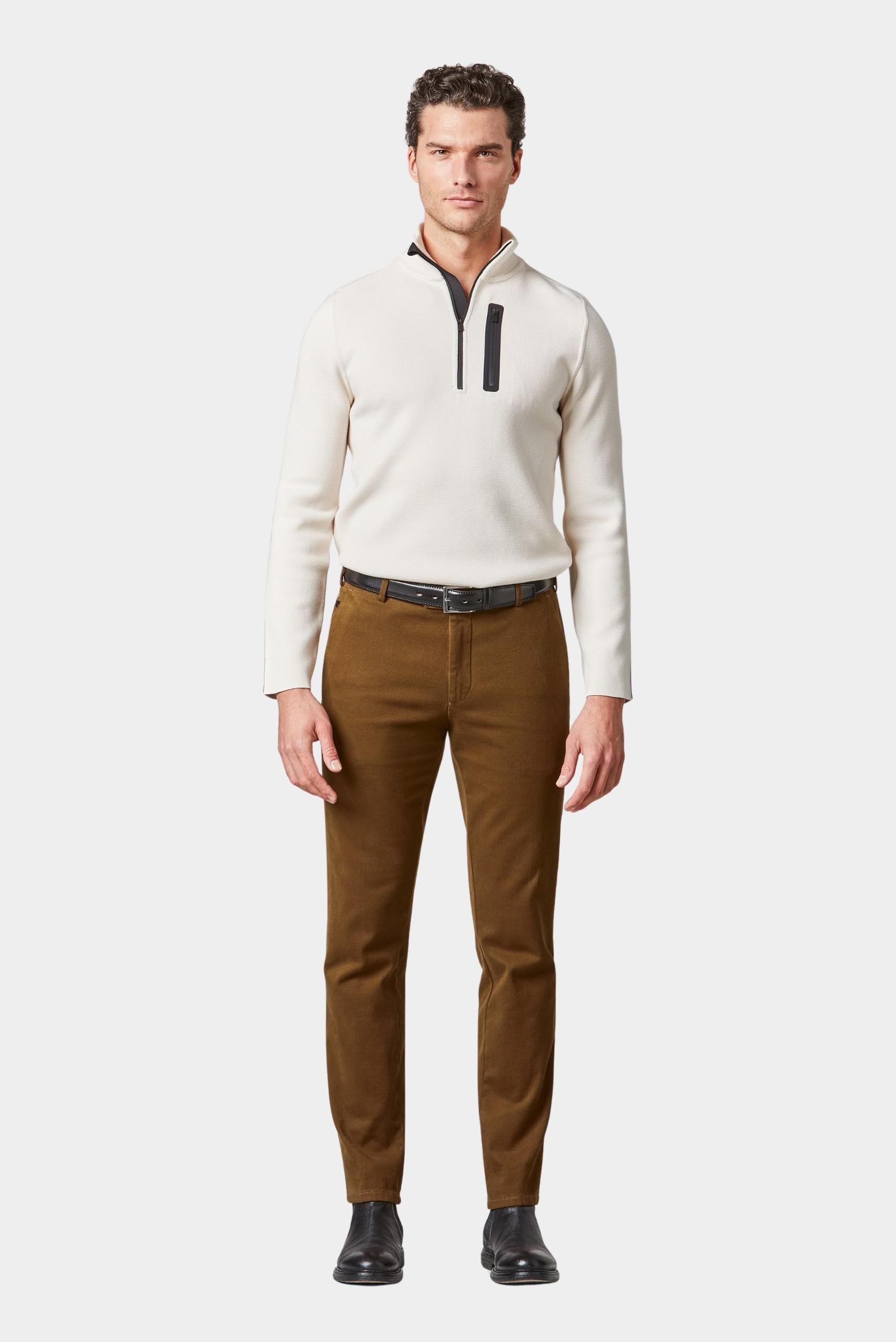 Meyer Katoenen Broek Bruin BONN Art.2-8572 1022857200/43