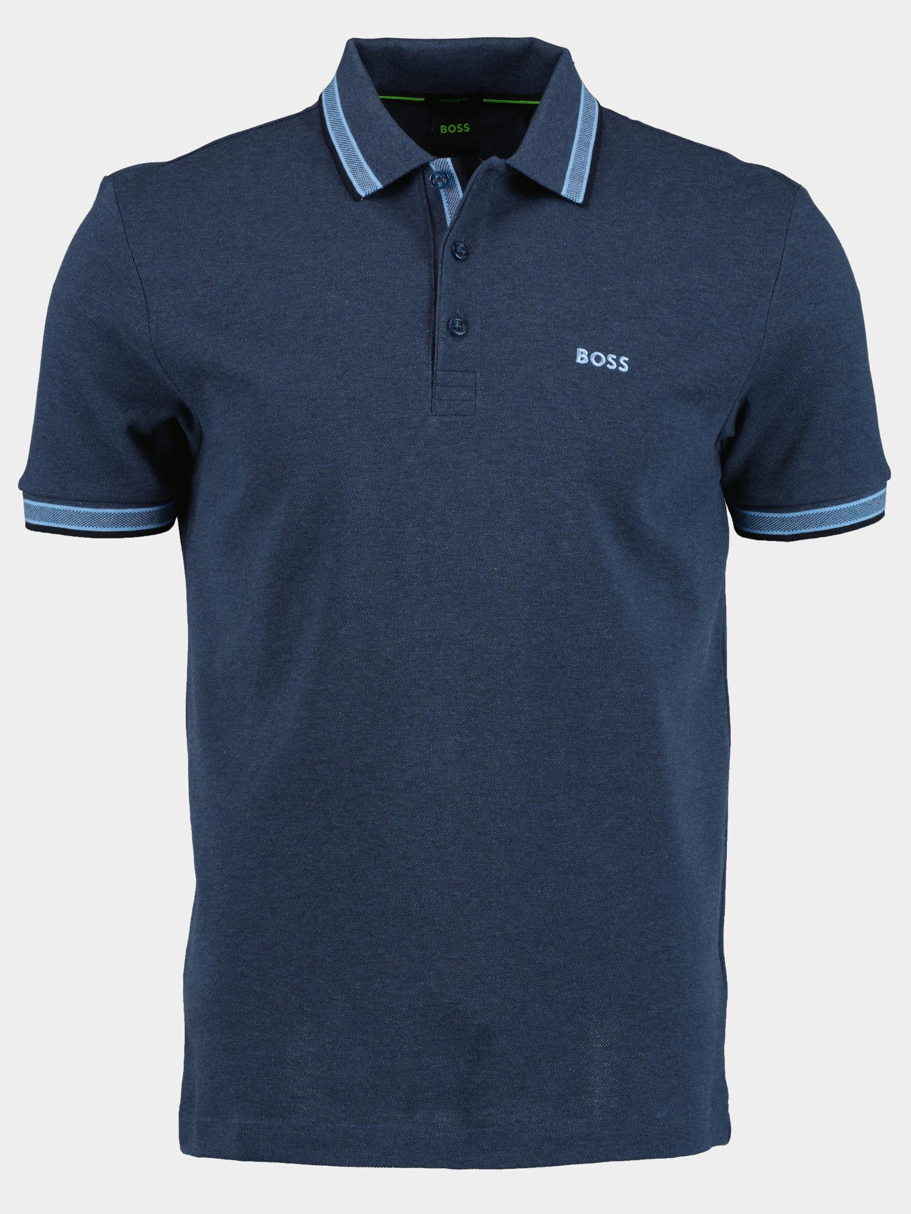 BOSS Green Polo korte mouw Blauw Paddy 10241663 01 50468983 487