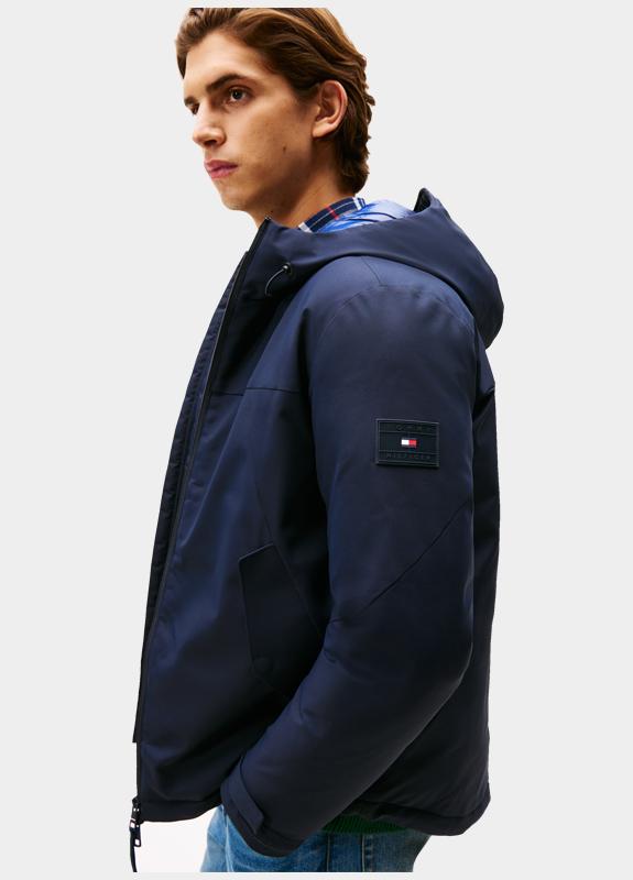 Tommy Hilfiger Winterjack Blauw TECH HOODED SHORT PADDED JACK MW0MW41363/DW5