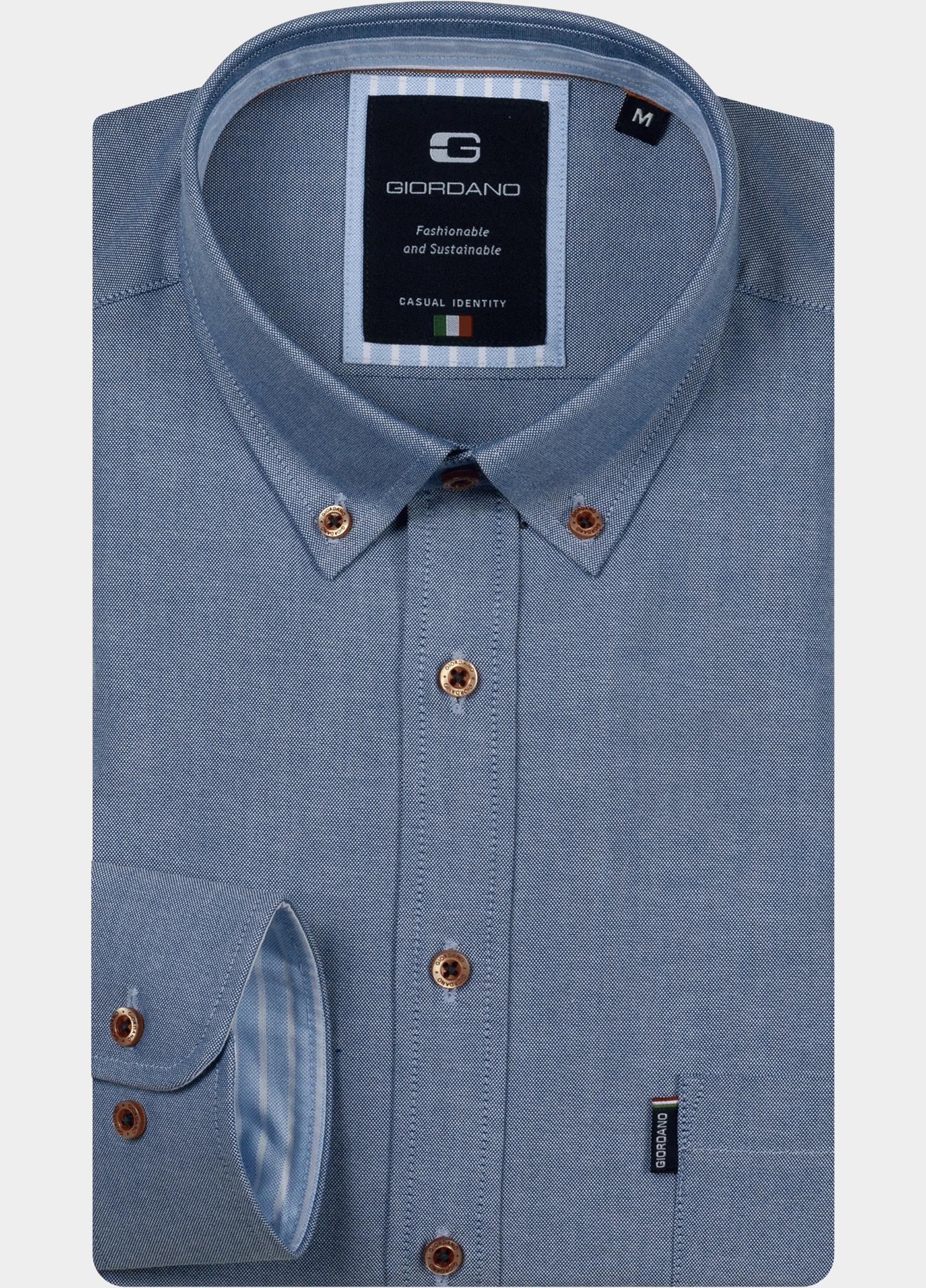 Giordano Overhemd heren Blauw Dino Oxford 627003/60