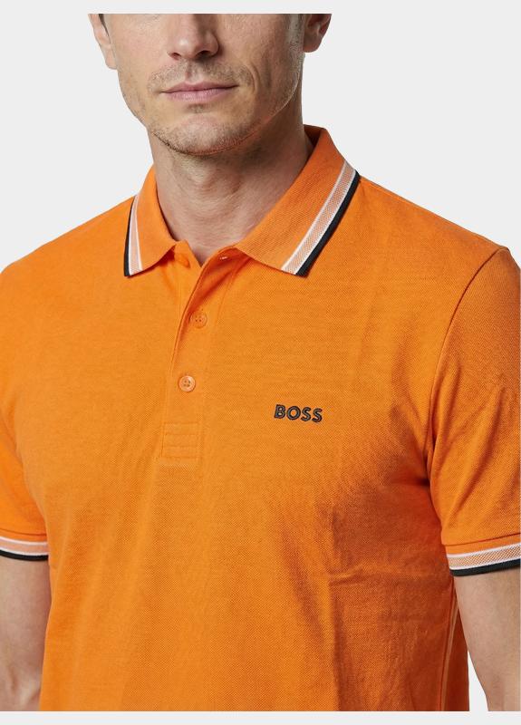 BOSS Green Polo korte mouw Oranje Paddy 10241663 01 50469055/822