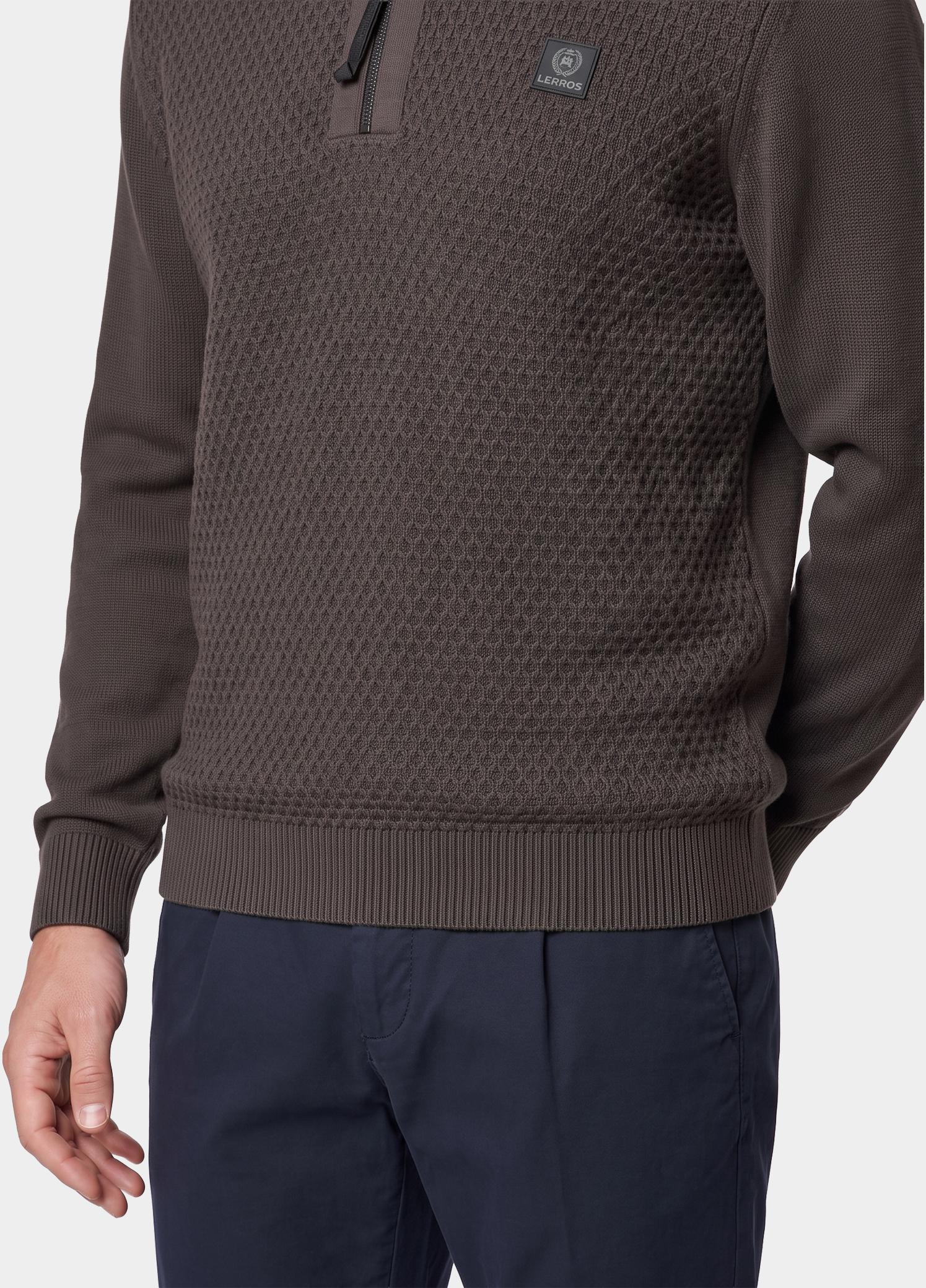 Lerros Polo lange mouwen heren Bruin  26O5467/787