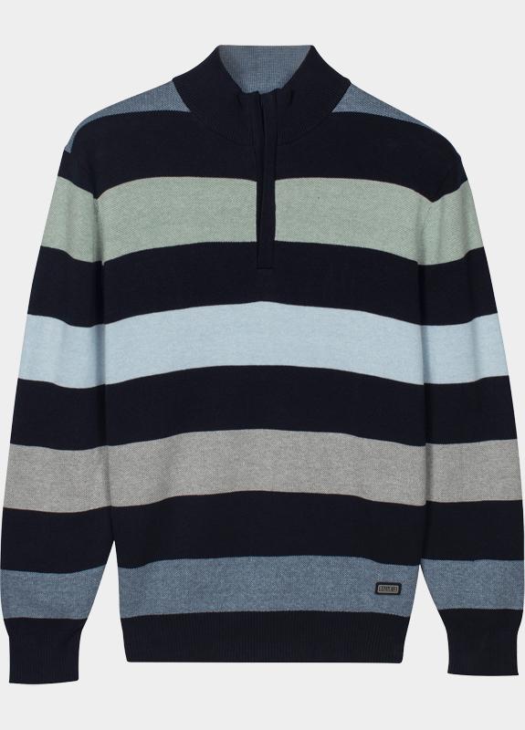 Baileys Half Zip Groen Pullover 1/2 zip  Knit solid 618451/725