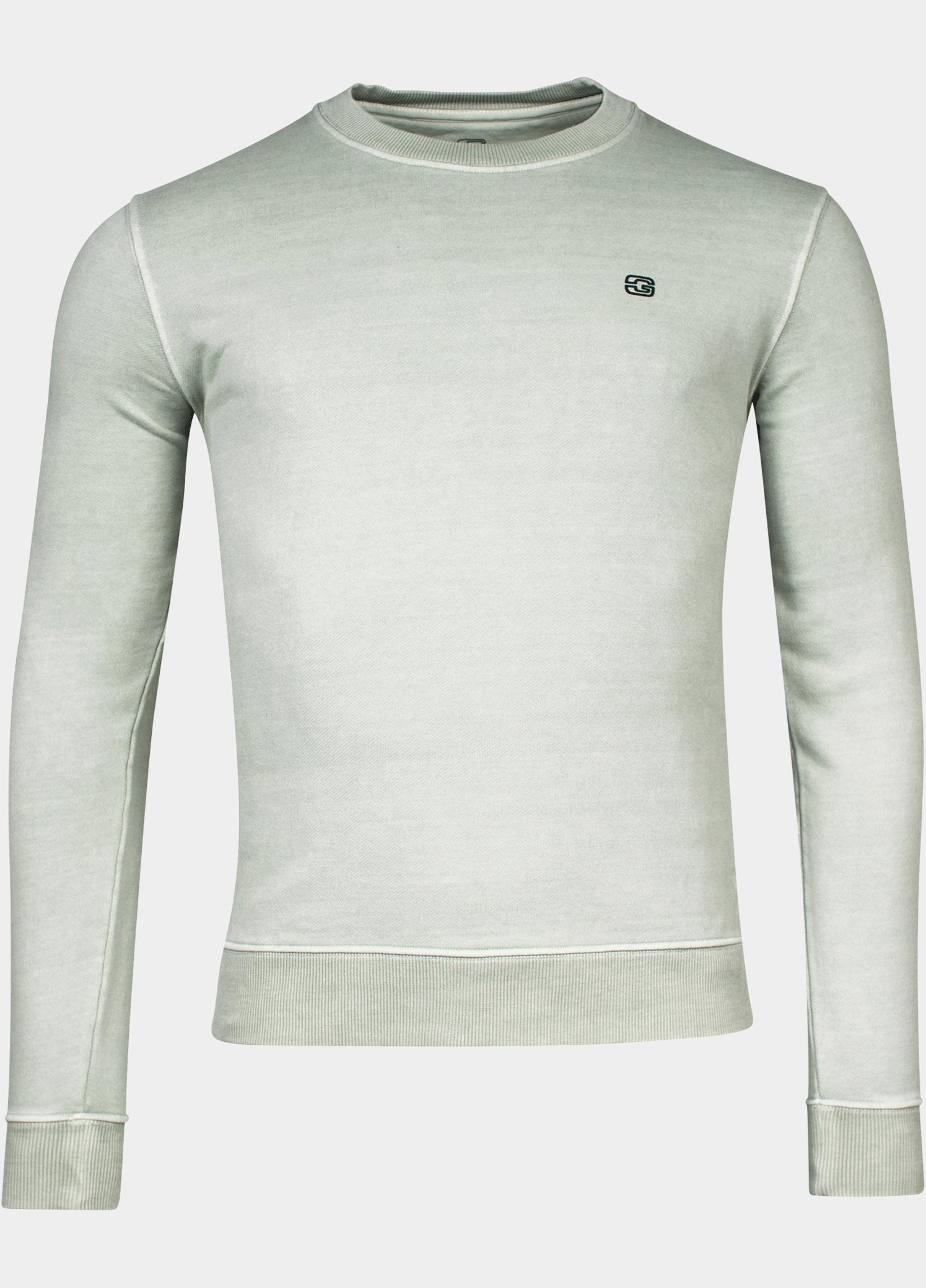 Giordano Pullover heren Groen Garment Dye Crewneck Loop Bac 413810/70