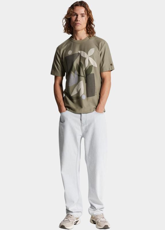 Cast Iron T-shirt korte mouw Groen Short sleeve r-neck regular f CTSS2602509/6478