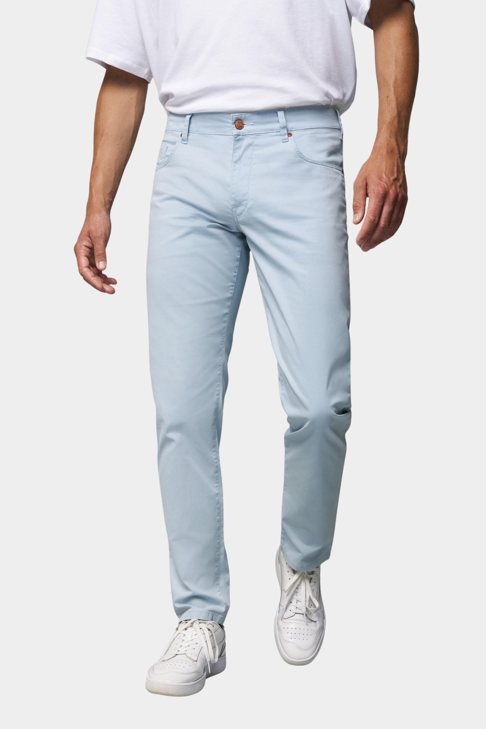 Meyer Katoenen Broek Blauw SLIM Art.1-6184 3611618400/14