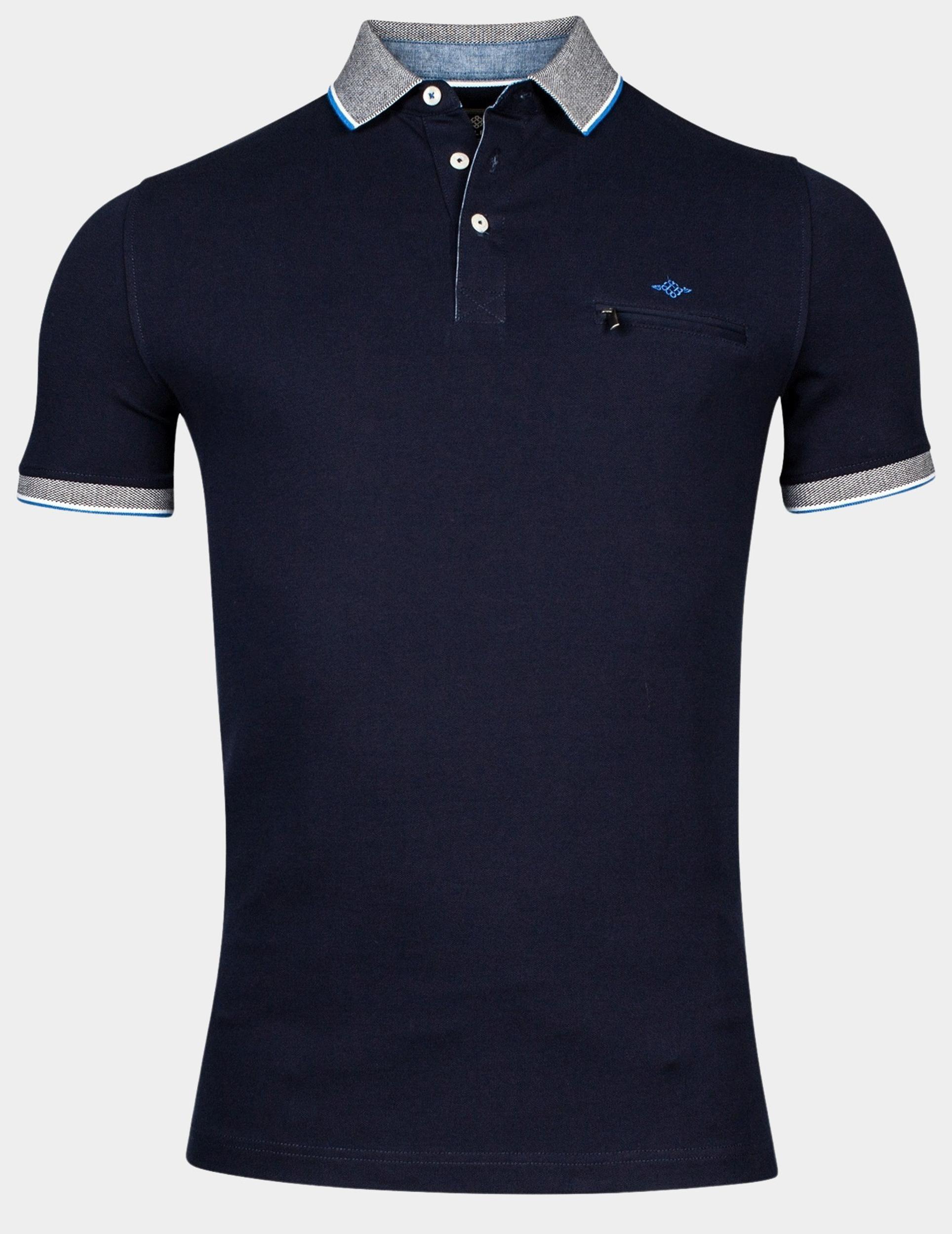 Baileys Polo korte mouw Blauw Poloshirt pique 415288/60