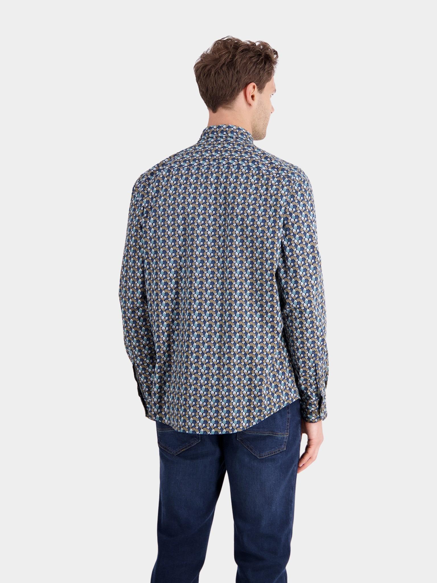 Lerros Casual hemd lange mouw Bruin  2581457/756