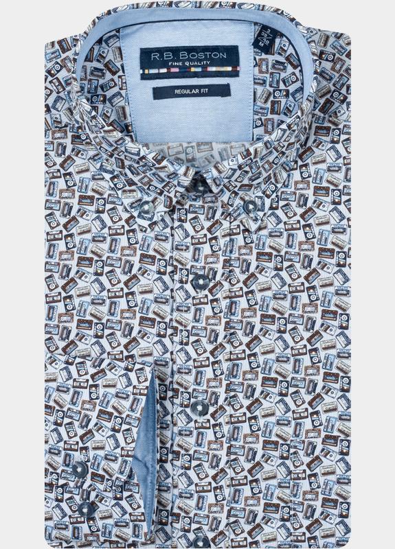 R.B. Boston Casual hemd lange mouw Blauw Franklin LS Button Down 527670/608