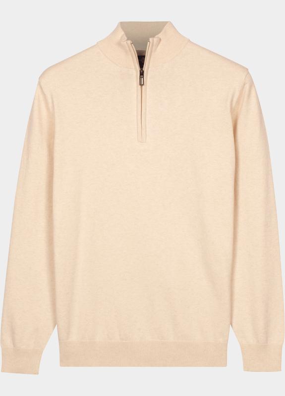 Baileys Half Zip Beige Pullover 1/2 zip  with low po 618400/125