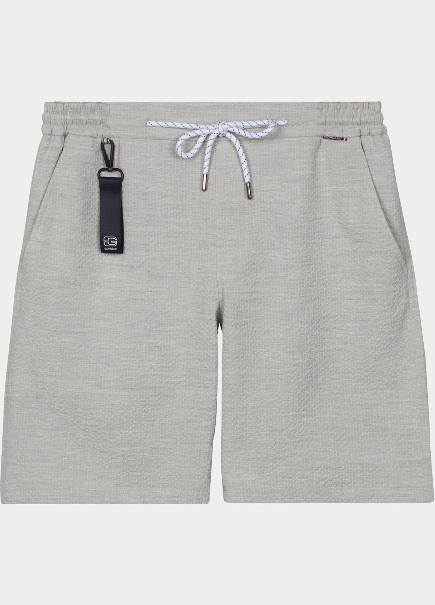Giordano Korte Broek heren Grijs Sassari short Technical Plain 611105/91