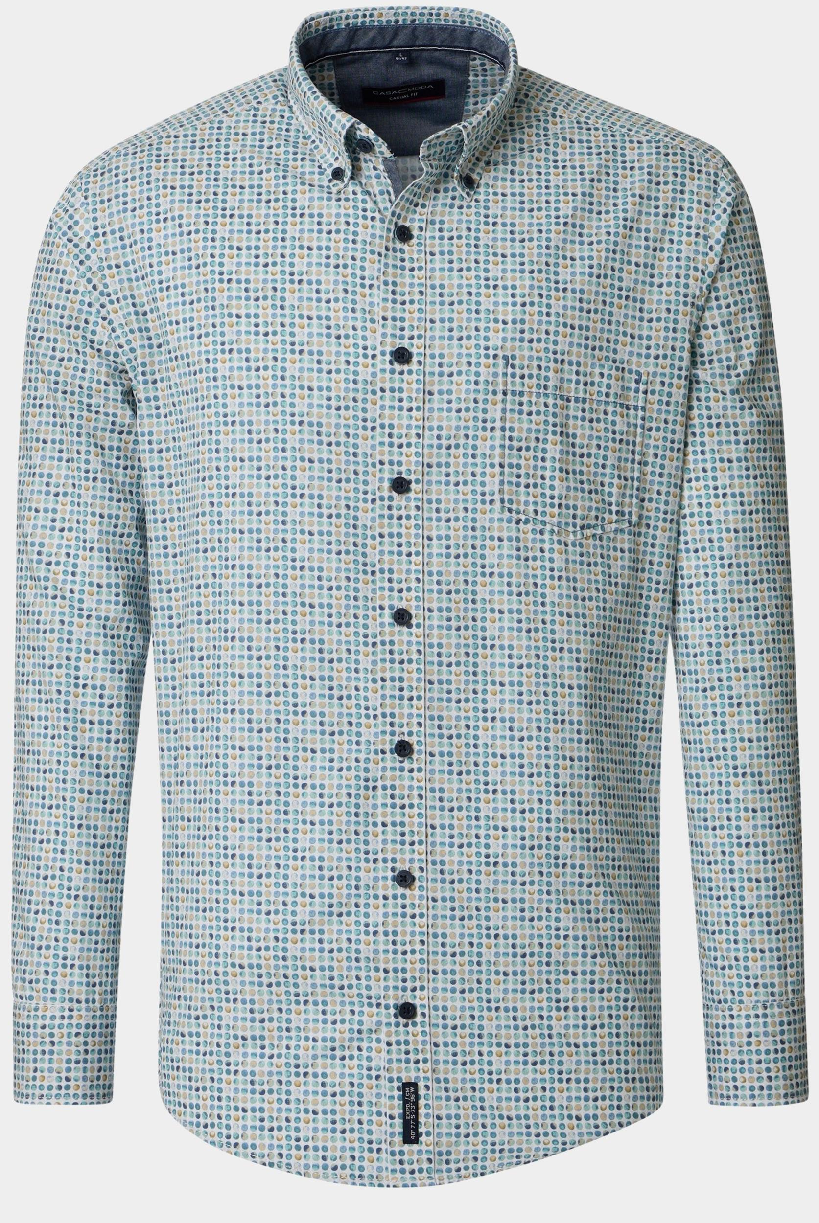 Casamoda Casual hemd lange mouw Groen B.D. Casual Fit 454393700/150