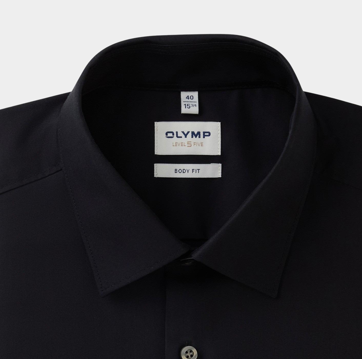 Olymp Business hemd lange mouw Zwart Level Five 609064/68