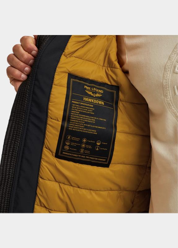 PME Legend Winterjas heren Blauw Semi long jacket HAWKDOWN Sof PJA2510140/5281