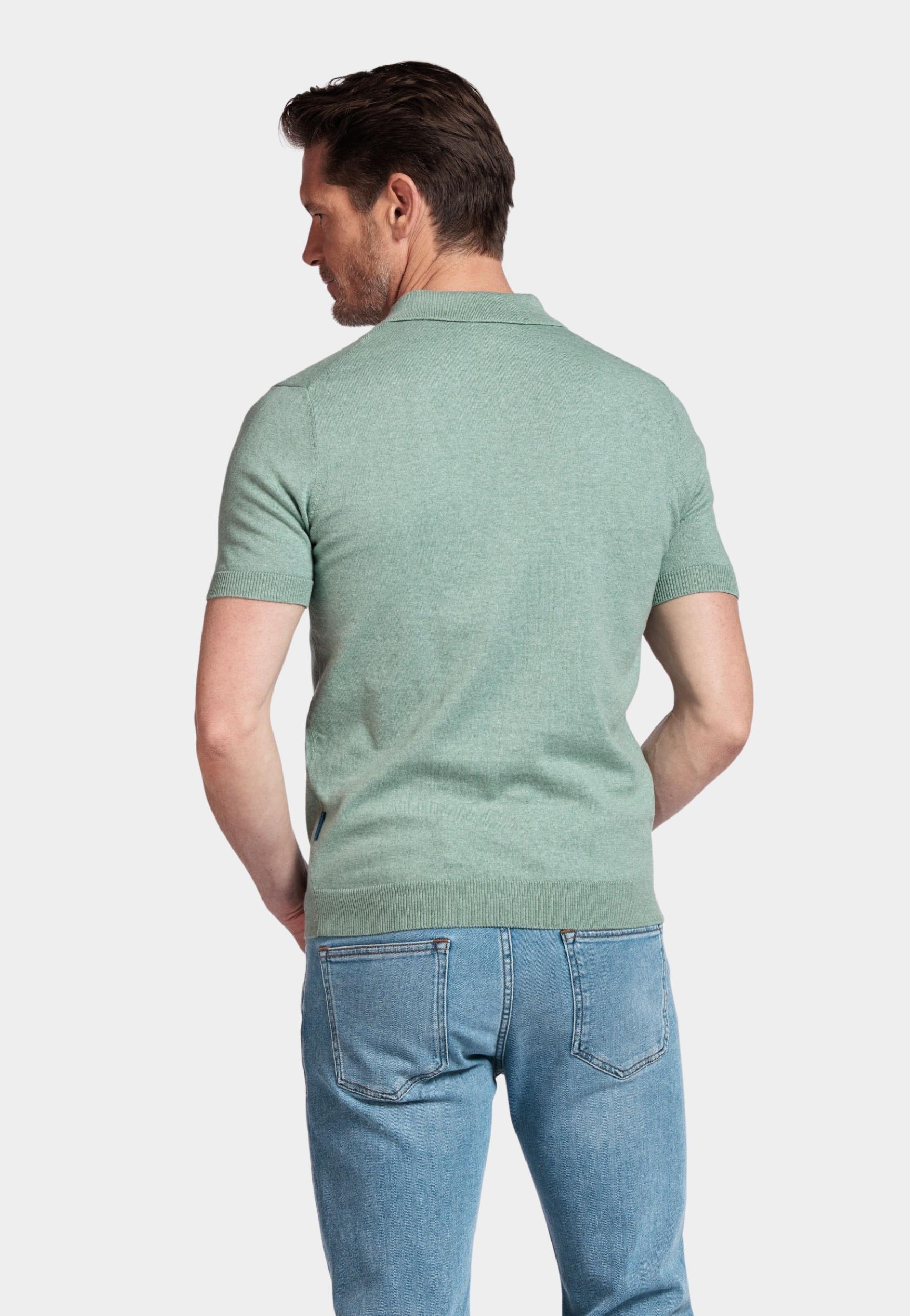 Baileys Polo korte mouw Groen Polo knitted pullover - Zip u 515789/725