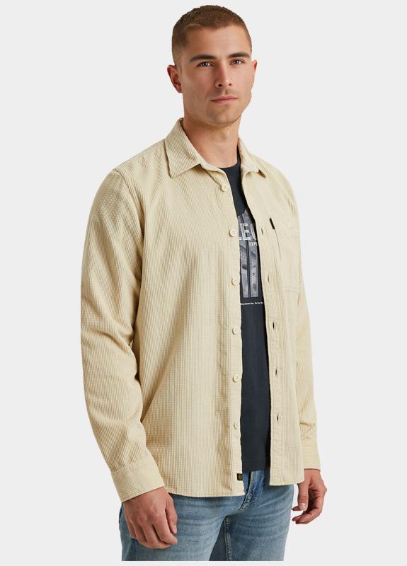PME Legend Casual hemd lange mouw Beige LONG SLEEVE SHIRT Dobby Cord PSI2510206/7013